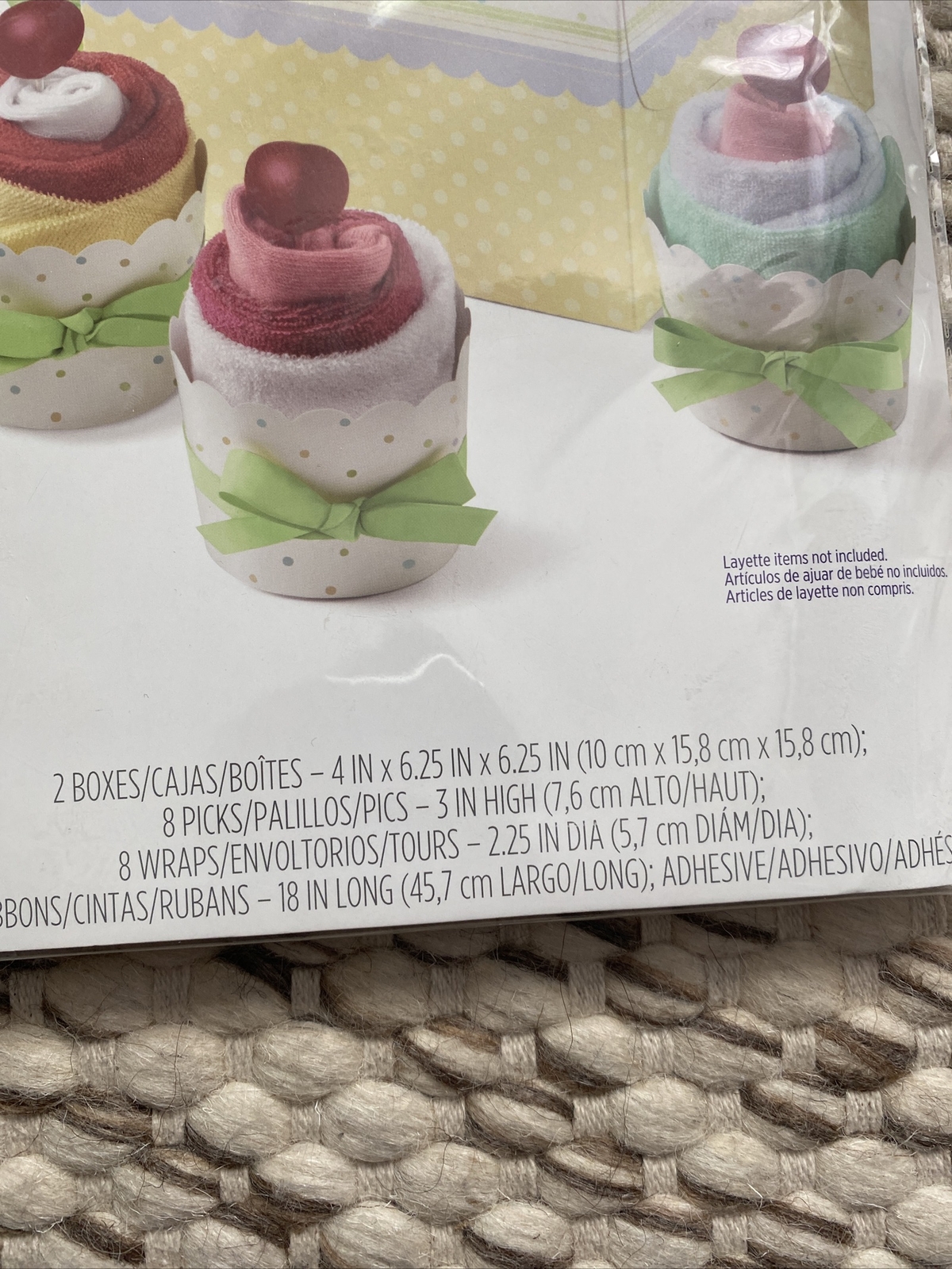 Wilton Layette Cupcake Kit New Baby Gift Baby Shower for Washcloth Bodysuit Kit