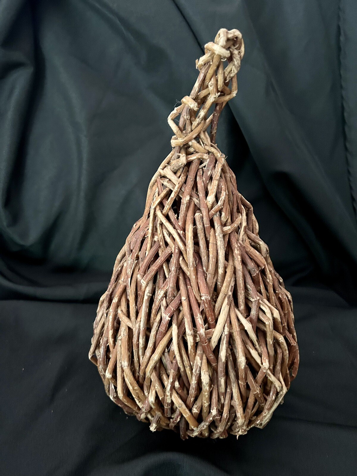 Natural Woven Twig Pear Home Decor Large 11.5” Rustic Gourd
