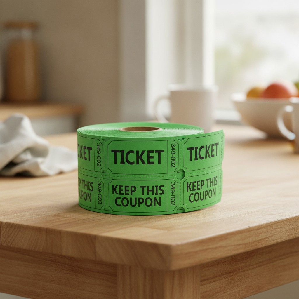 ESSENTIAL 500 Raffle Tickets Double Roll, Raffle Tickets Roll with Name and Phon