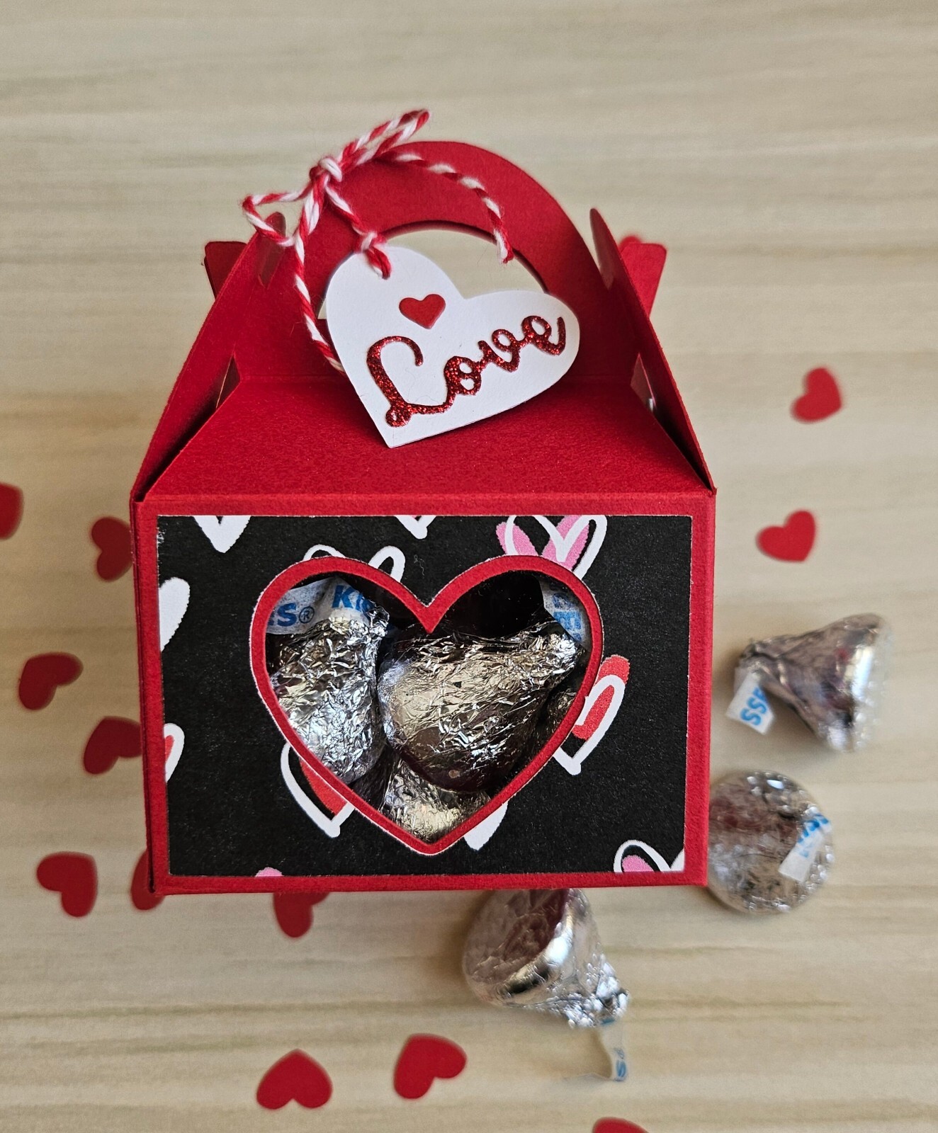 Valentine’s Day Treat Boxes, Favors Treat Boxes, Gable Boxes w/Heart Window