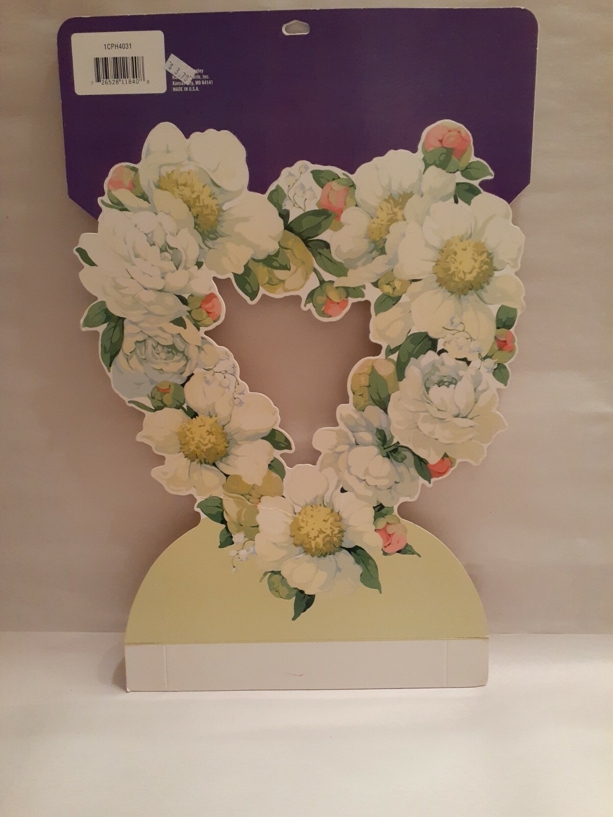 Vintage New Old Stock, Paper Heart Punch Out Centerpiece, Valentine’s, Wedding