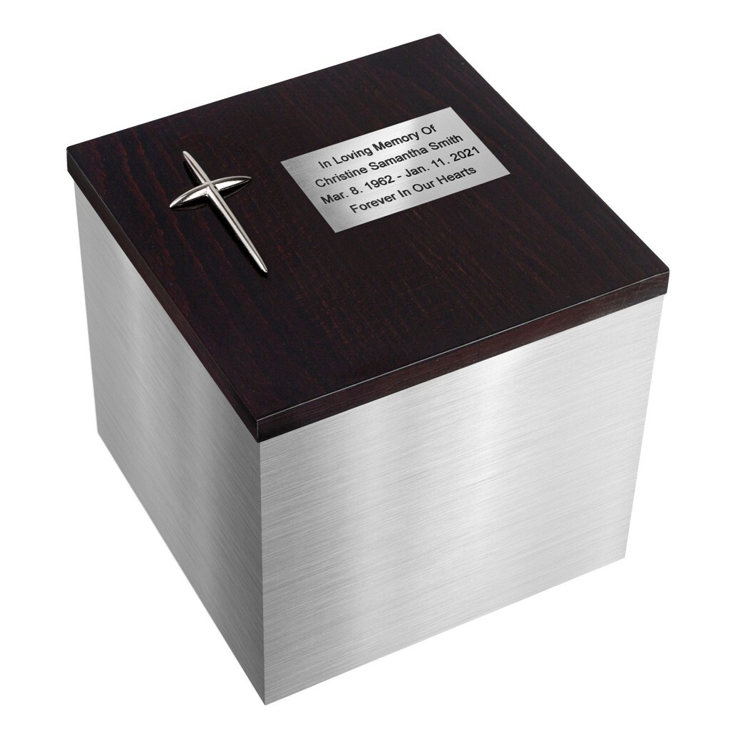 Silver Box For Ashes – Exclusive stainless steel cremation urn for Adult ashe