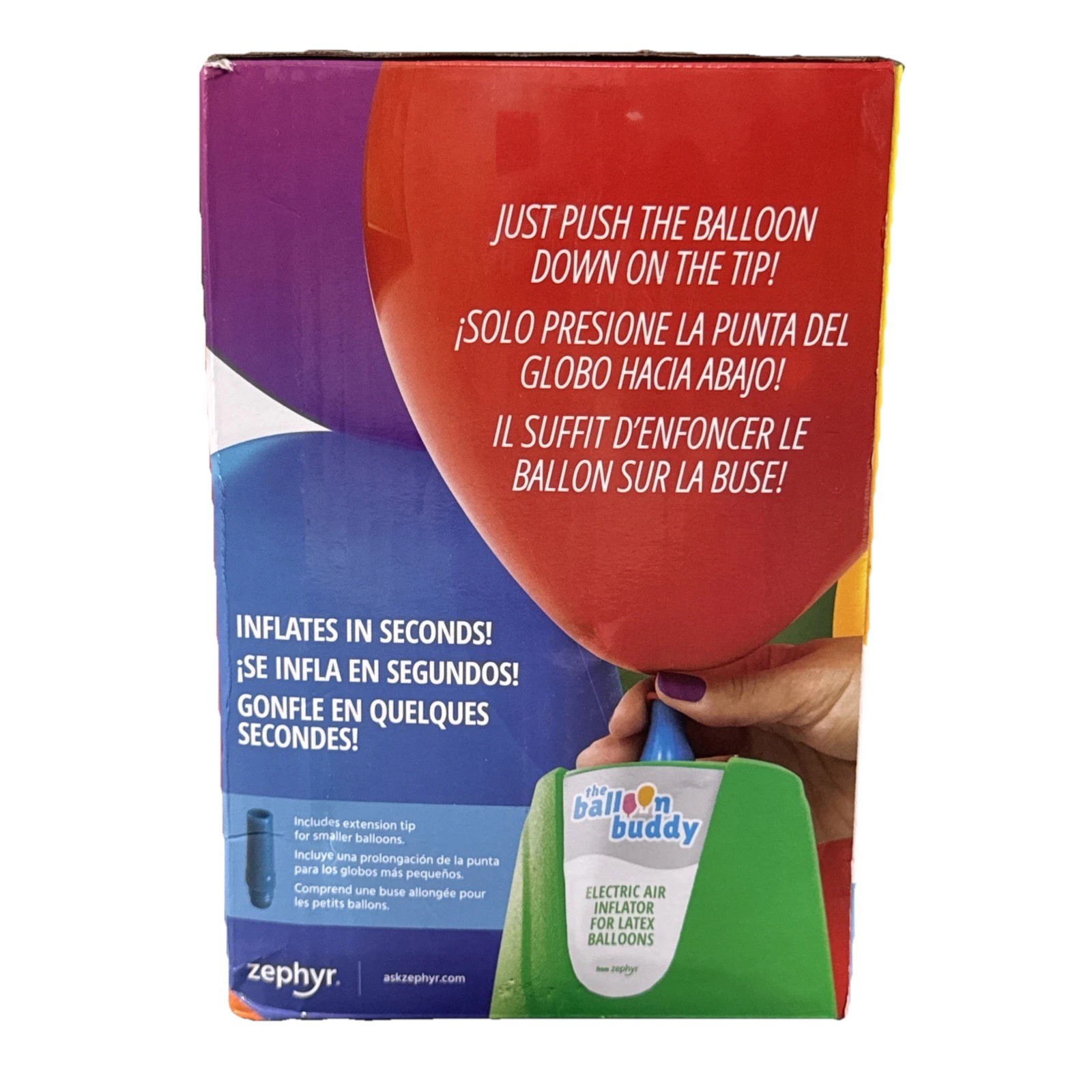 The Balloon Buddy Electric Air Inflator For Latex Balloons New Open Box