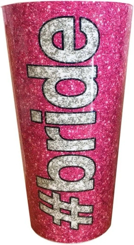 Hashtag Bride Cup FAUX Glitter Pink Plastic Bachelorette Party