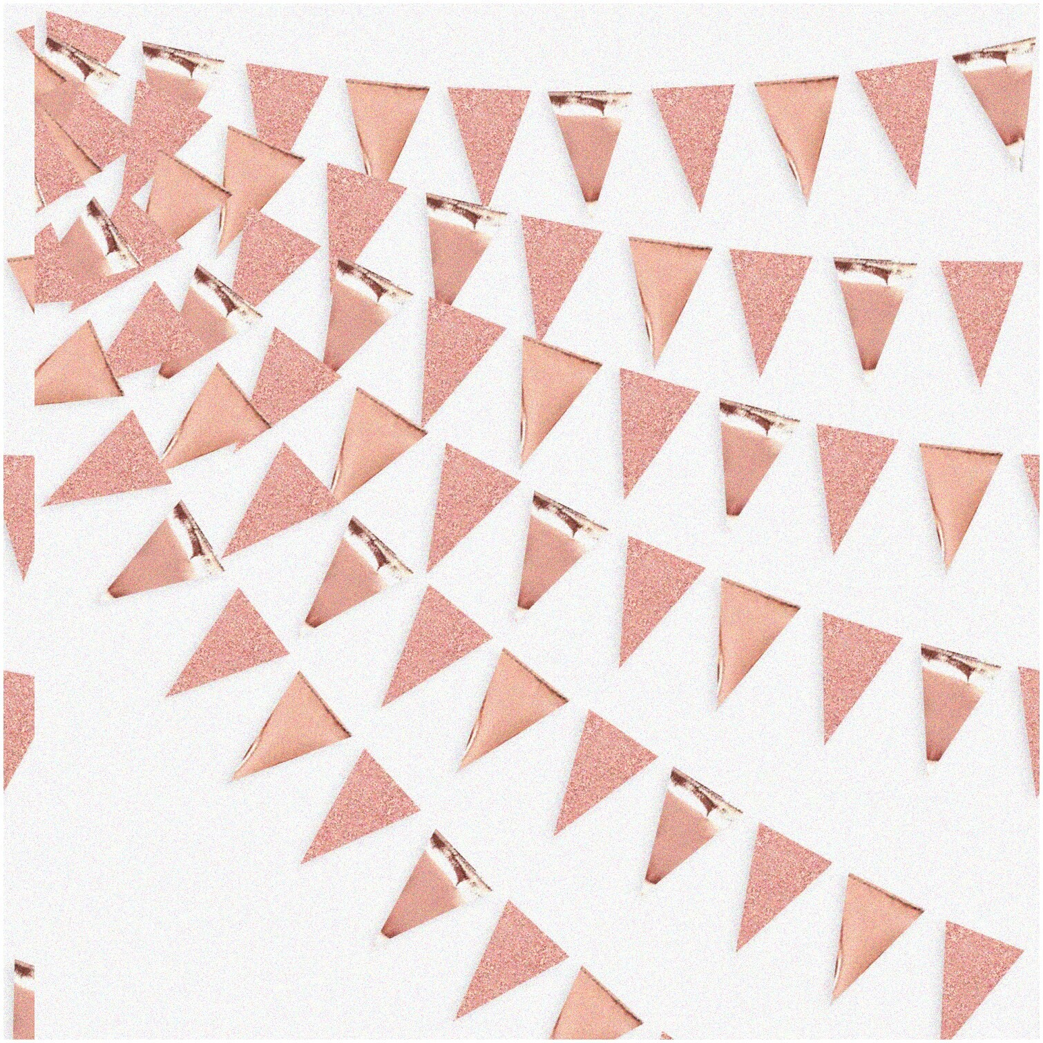Rose Gold Triangle Banner 30ft Celebration Decoration