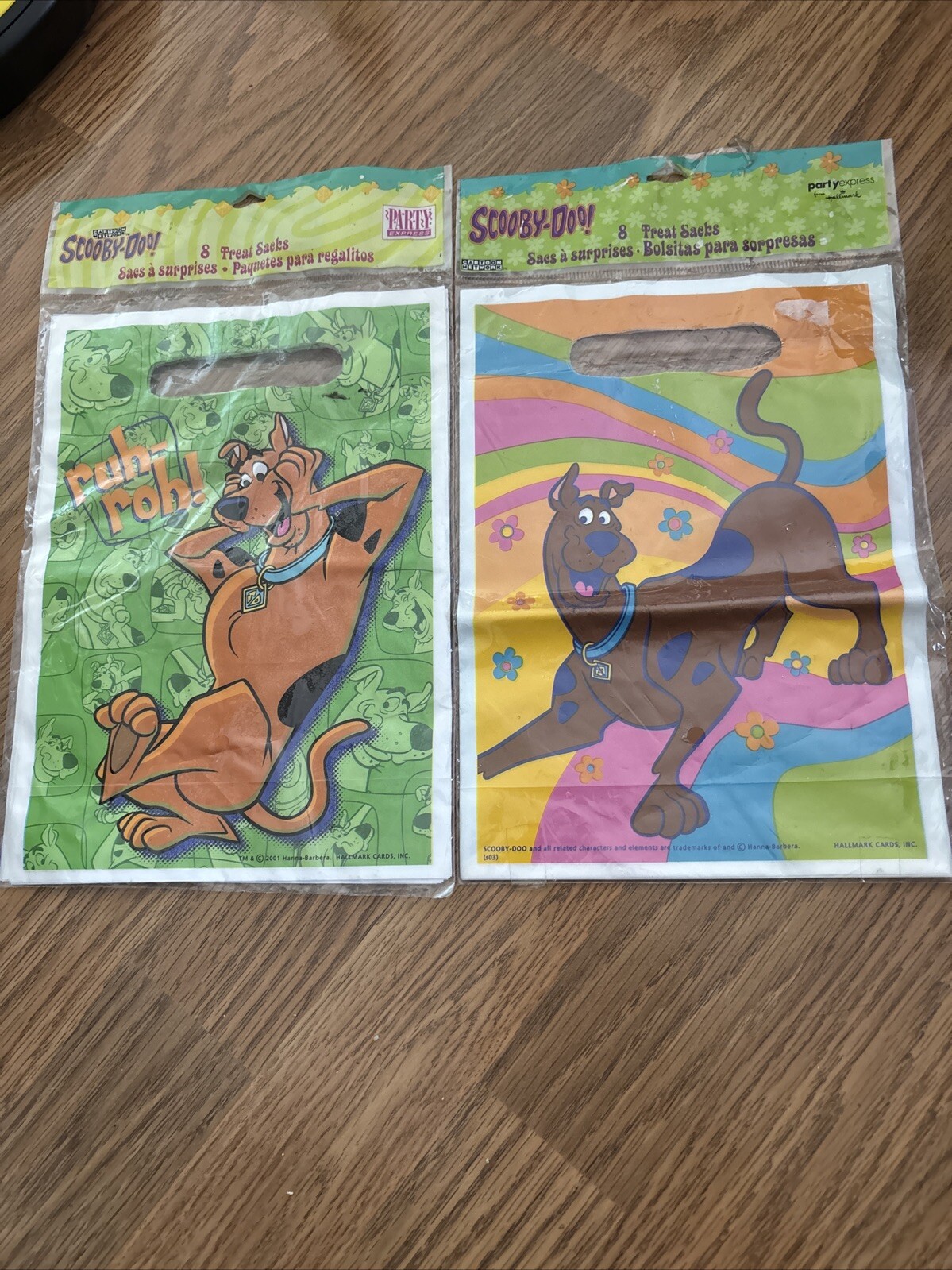 New Scooby Doo Lot of 2 Goody Party Loot Bags 8 ct = 16 Treat Sacks
