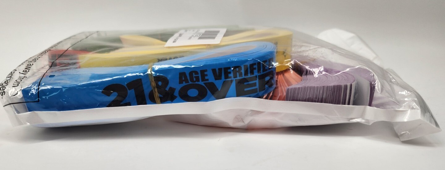 600 Pcs Over 21 Wristbands Paper Event Wristbands Colored Bracelet Waterproof