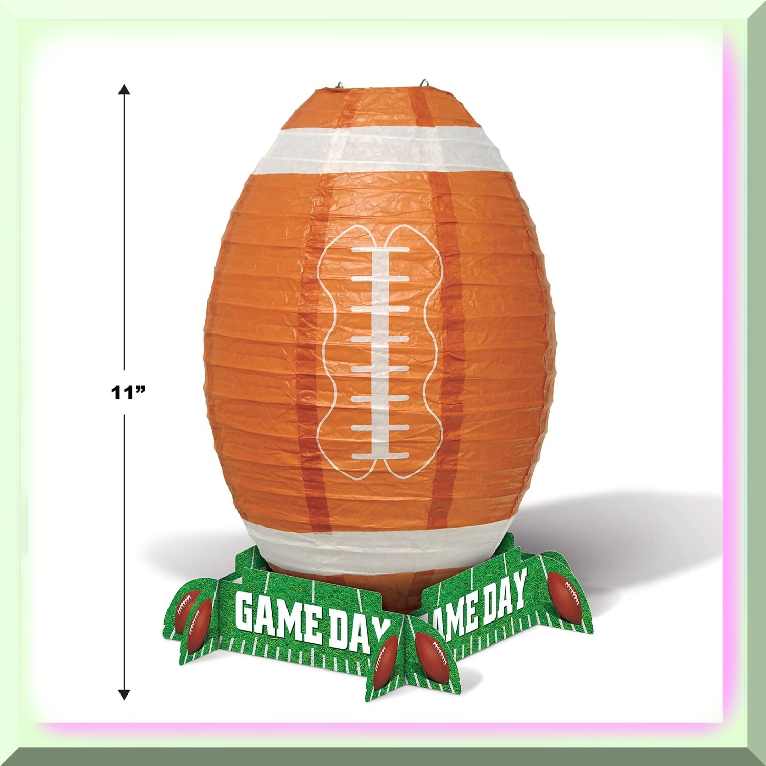 Football-themed Paper Lantern Centerpieces
