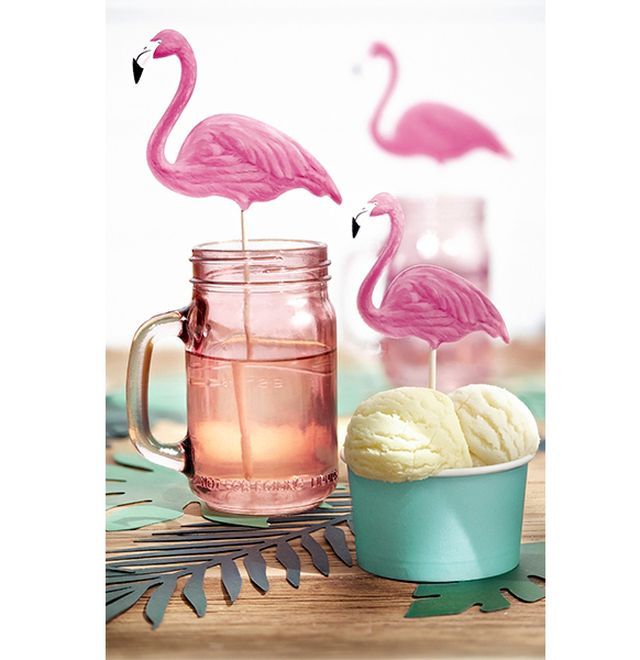 Pink Flamingo Cake Toppers