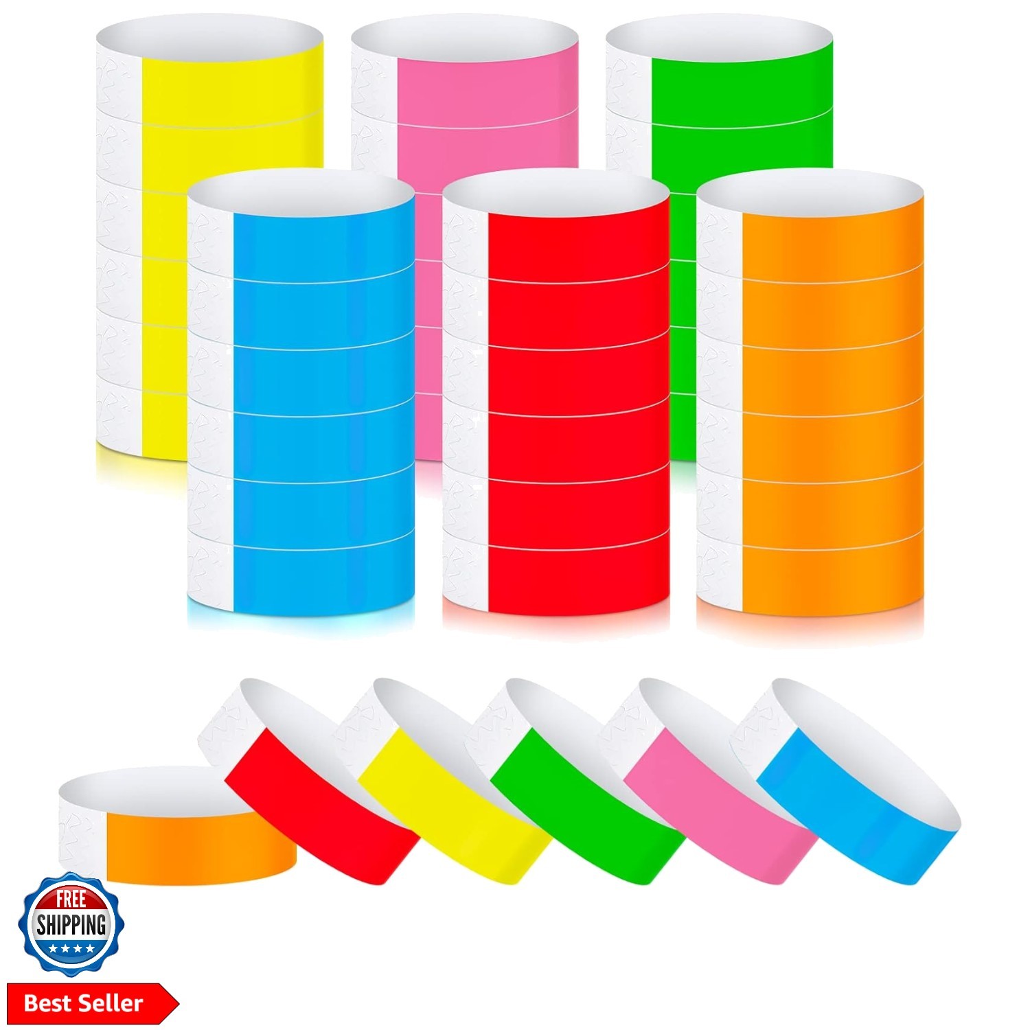 Paper Wristbands Neon Wrist Bands Waterproof Handbands for Events Lightweight…