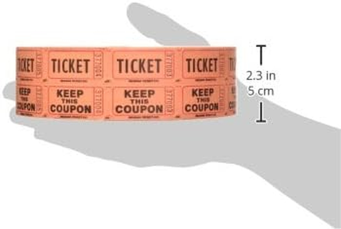 Indiana Ticket Company 56759 Raffle Tickets, (4 Rolls of 2000 Double Tickets) 8,