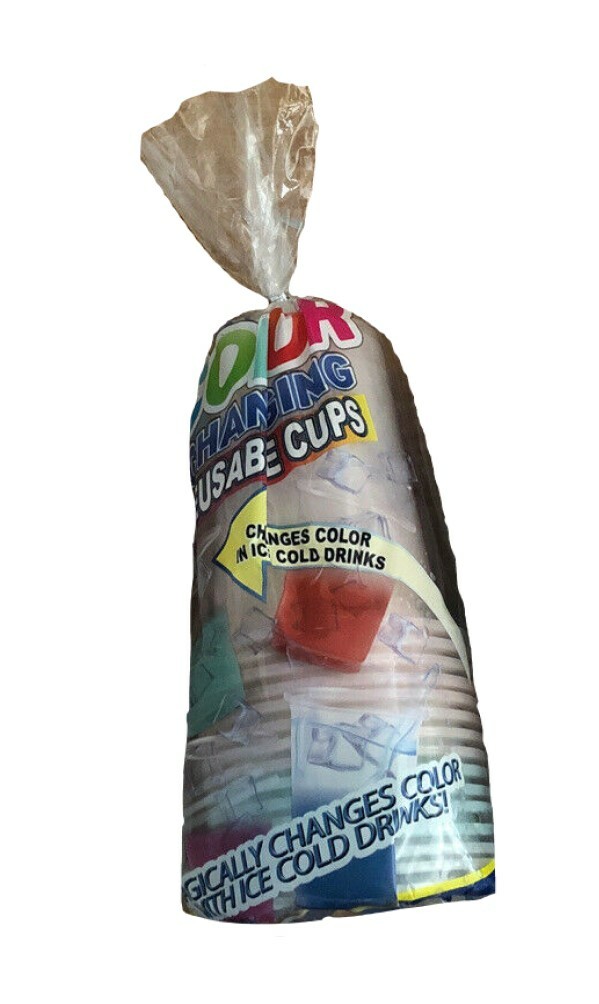 Color Changing Reusable Cups 15 Count 12 Oz Party Picnic Summer