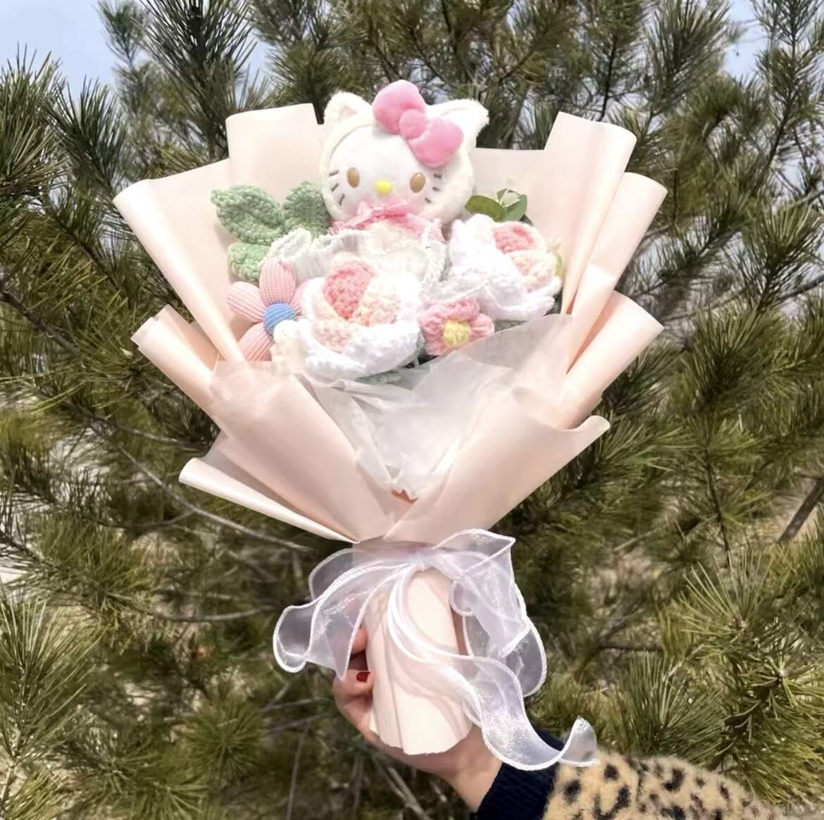 Kawaii Hello Kitty Sanrio Artificial Flower Bouquet Christmas Gift Valentine’s