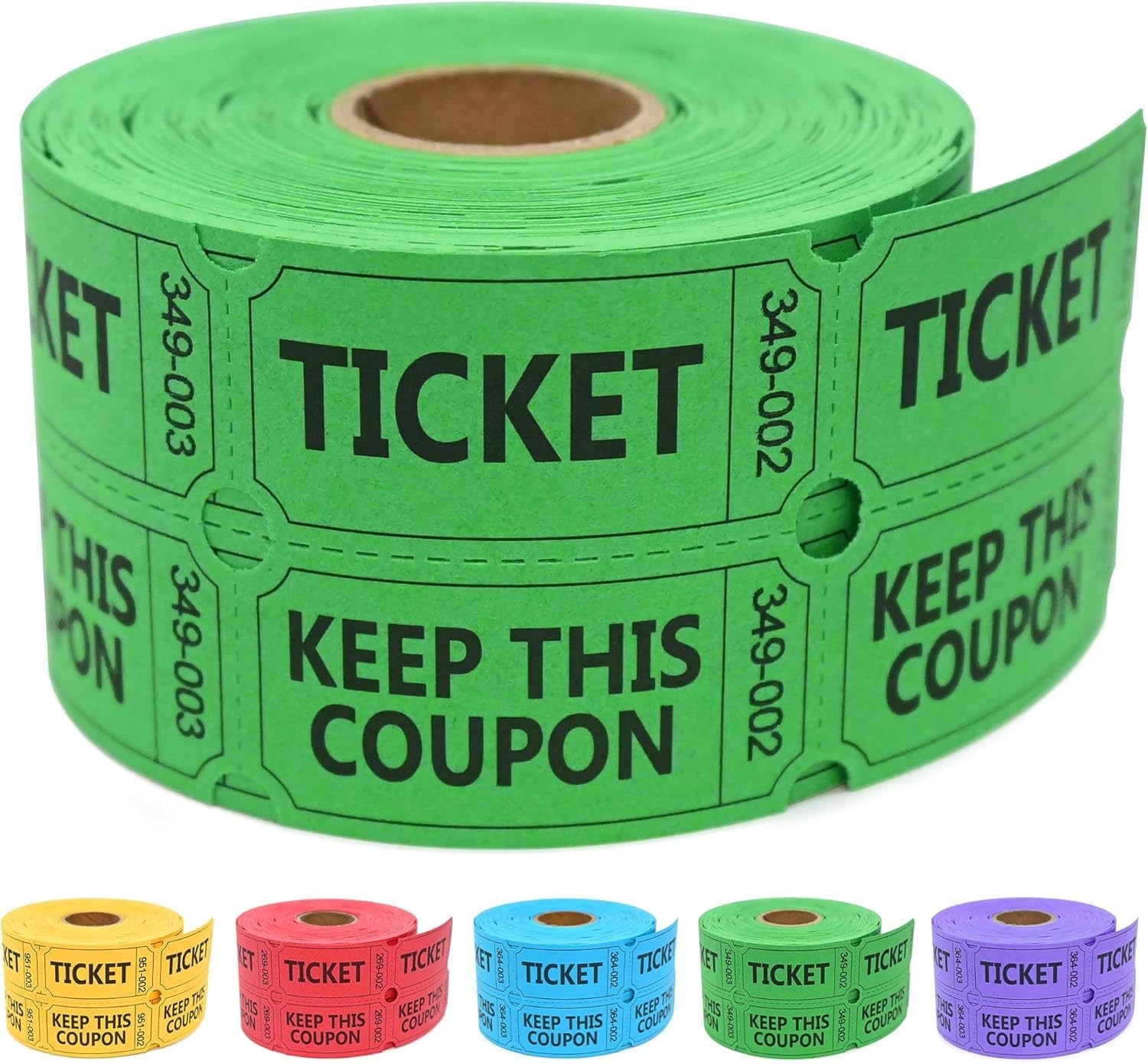 ESSENTIAL 500 Raffle Tickets Double Roll, Raffle Tickets Roll with Name and Phon