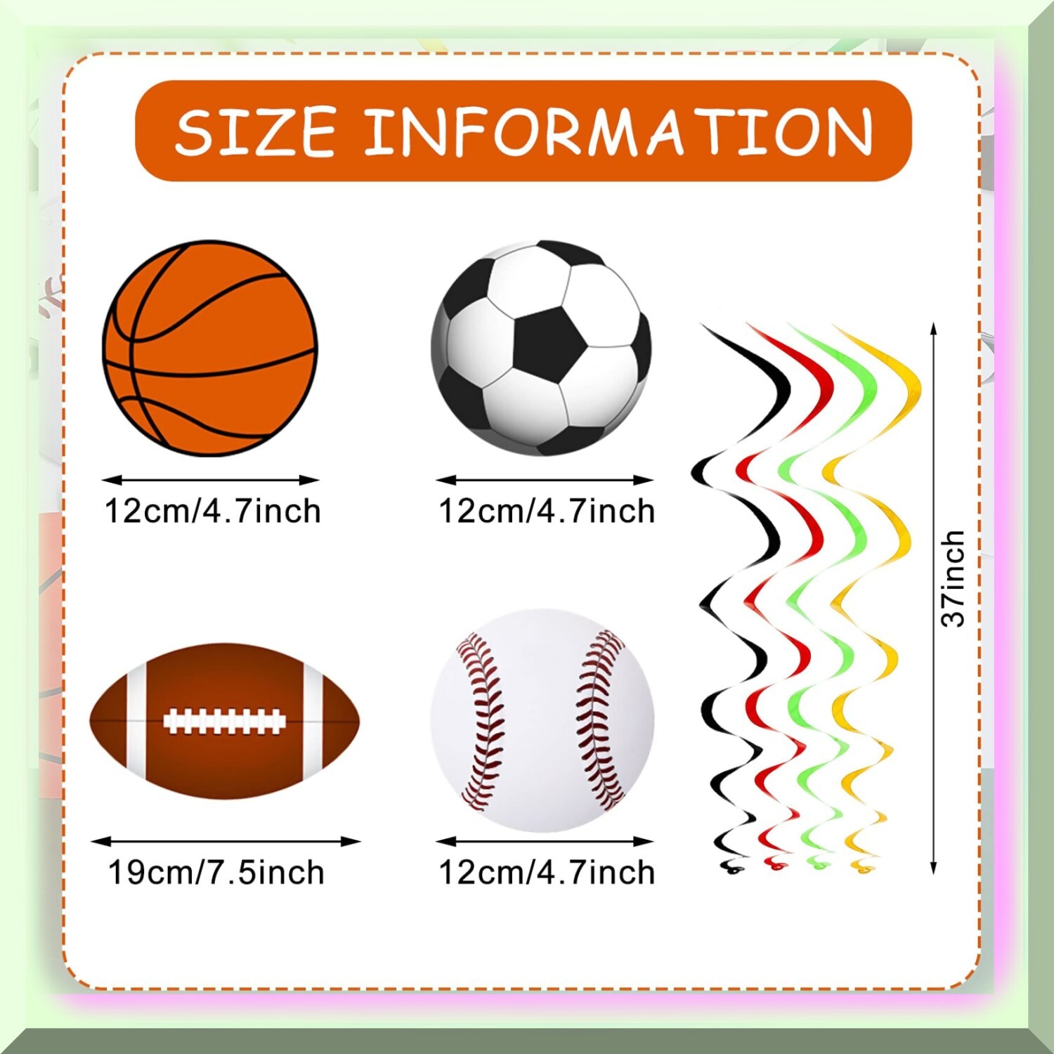 18-Piece Sports Party Decor Set with Banners