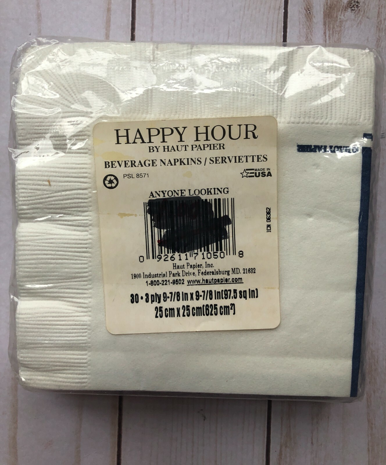 Vintage Happy Hour Beverage Napkins Anyone Looking for a Husband Never Had One