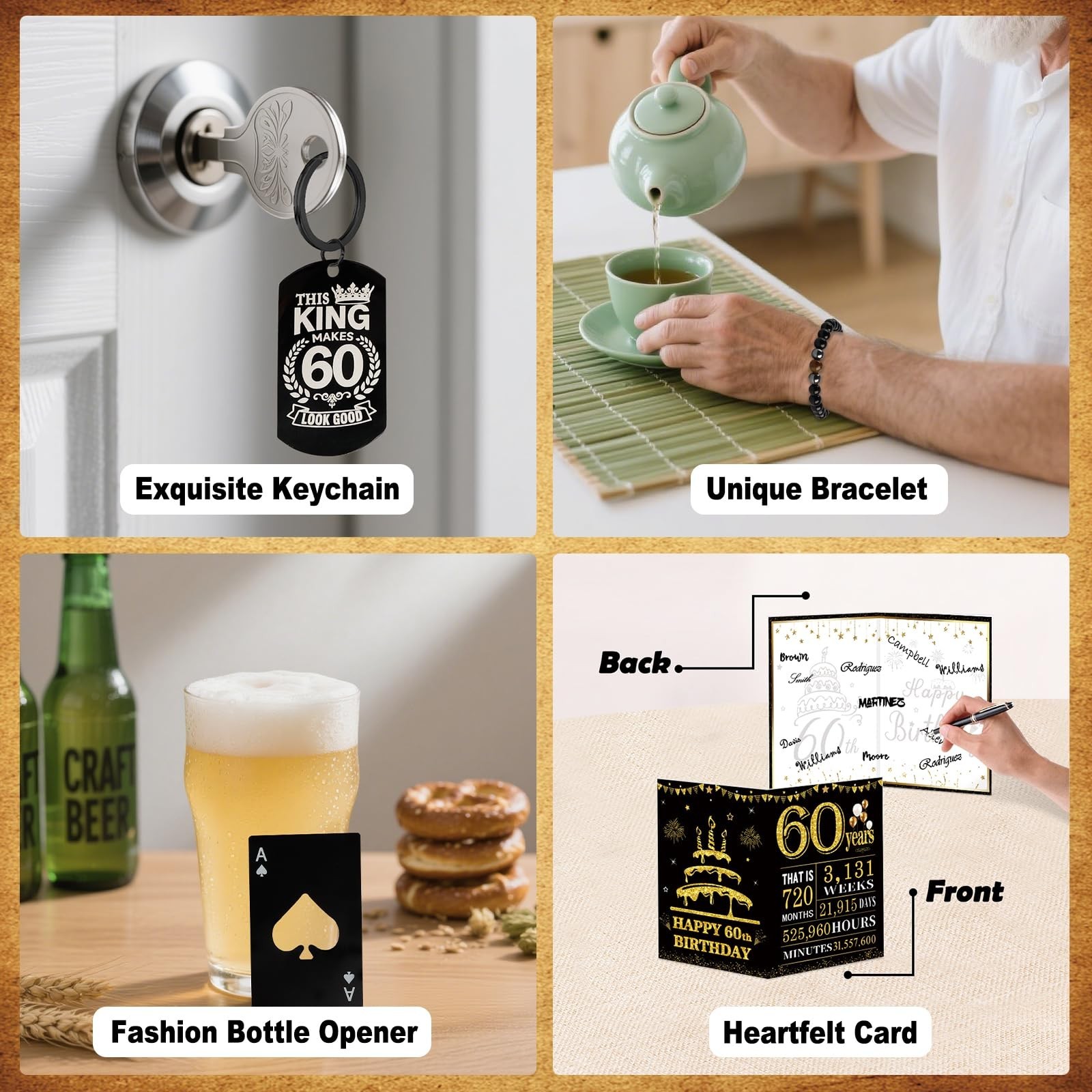 60th Birthday Gifts for Men – Unique Birthday Box with 20 Oz Tumbler, Basebal…