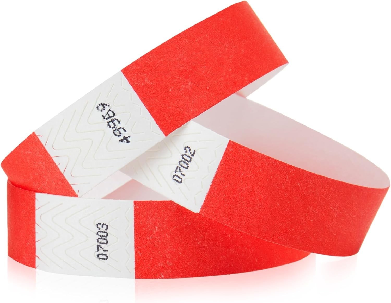 Wristco Paper party Event Wristbands Red 100/Pack Made in USA