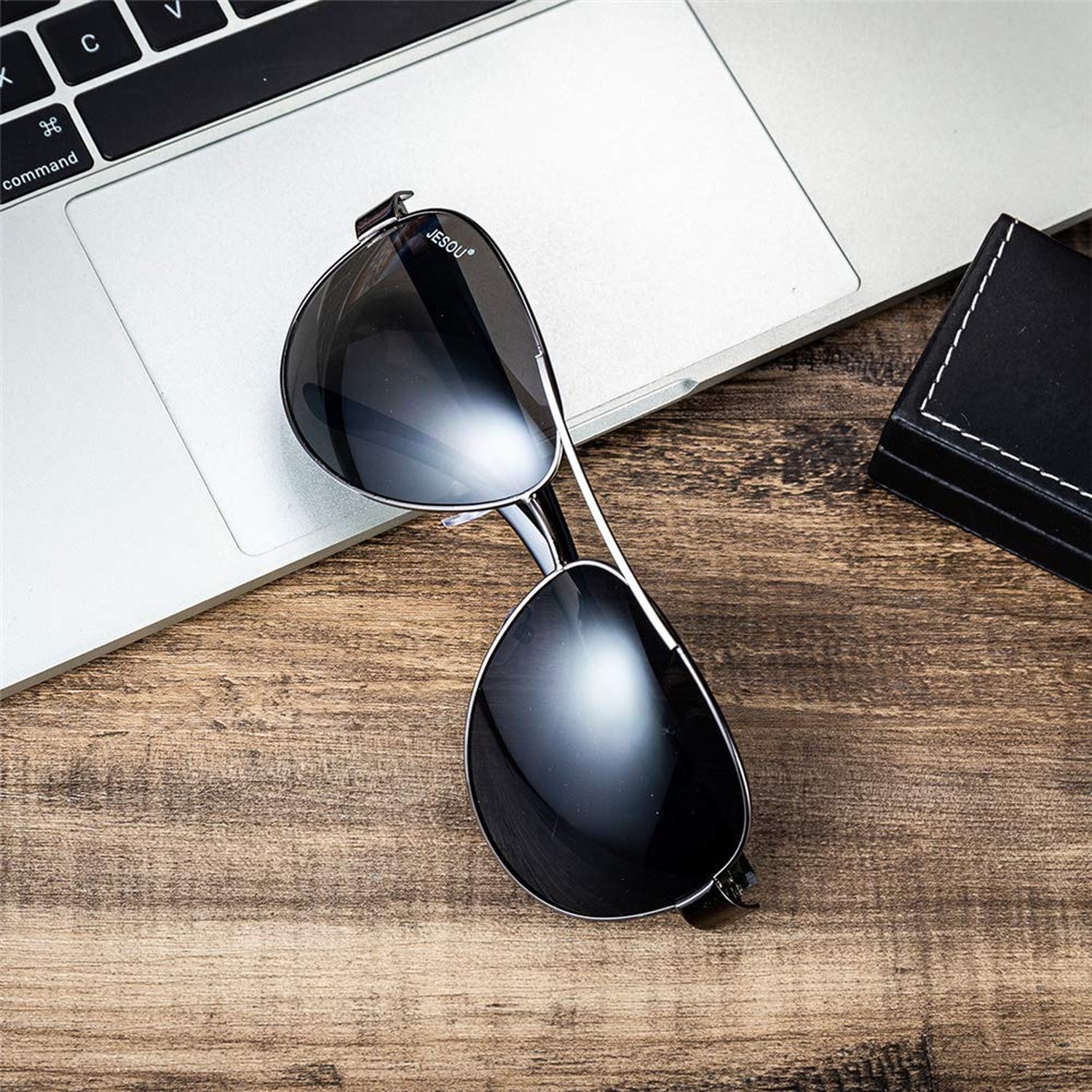 Belt Men Leather Black Set with Wallet Keychain Ballpoint Pen Sunglasses Watc…