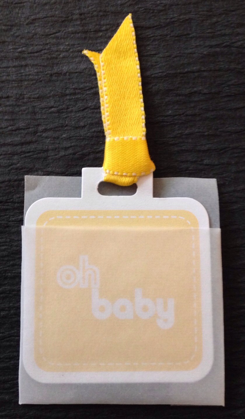 BABY YELLOW LAYERED TAG(1pc)Oh Babyshower•Embellishment•Gifts•Newborn •Party•Bow