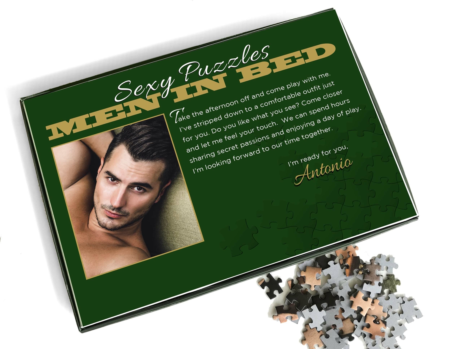 Sexy Puzzles Men in Bed Antonio Fun at Home Puzzle Hen Party Favor