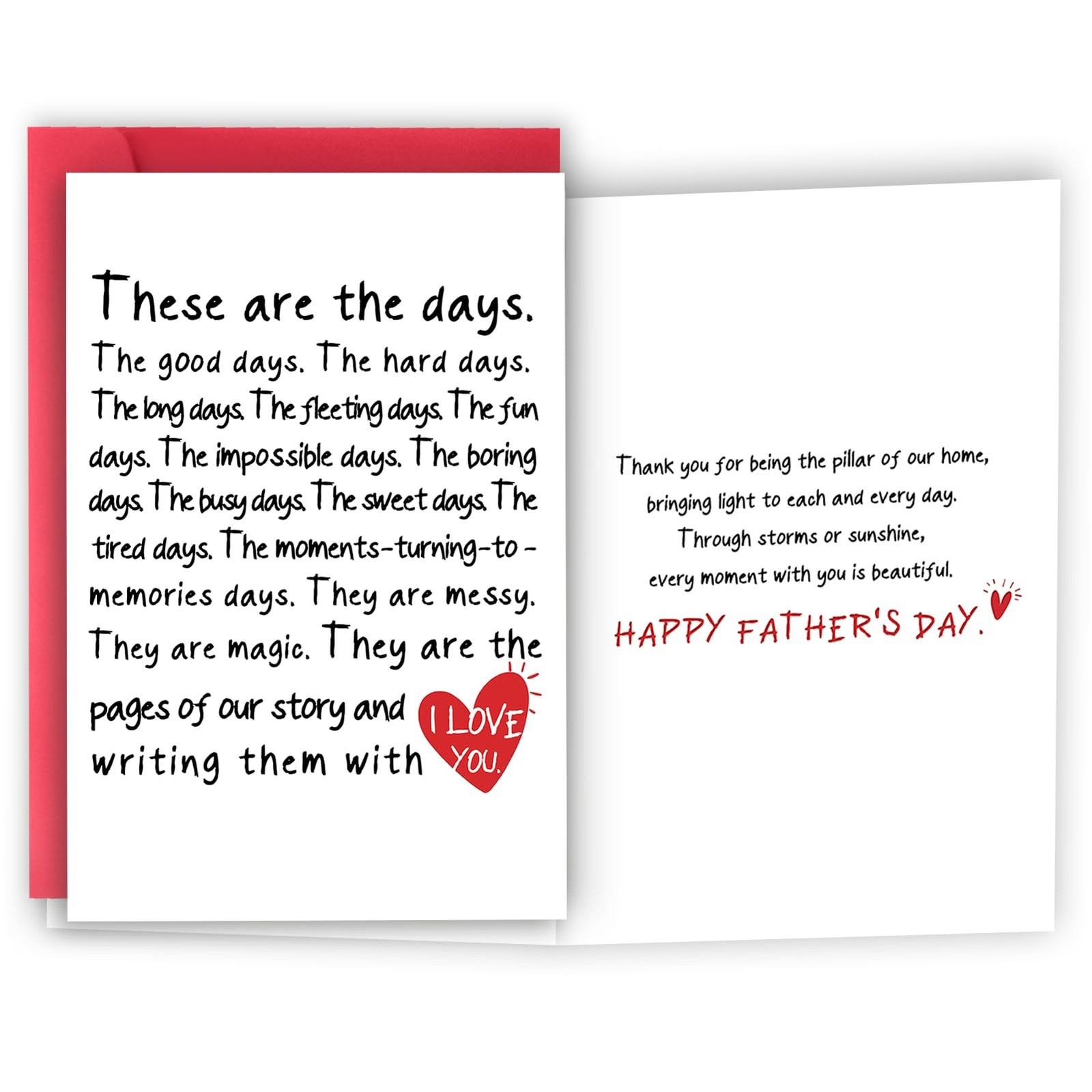 HEJOYN Fathers Day Card Gifts from Wife, 8×5.3 inches, Father’s day card 16