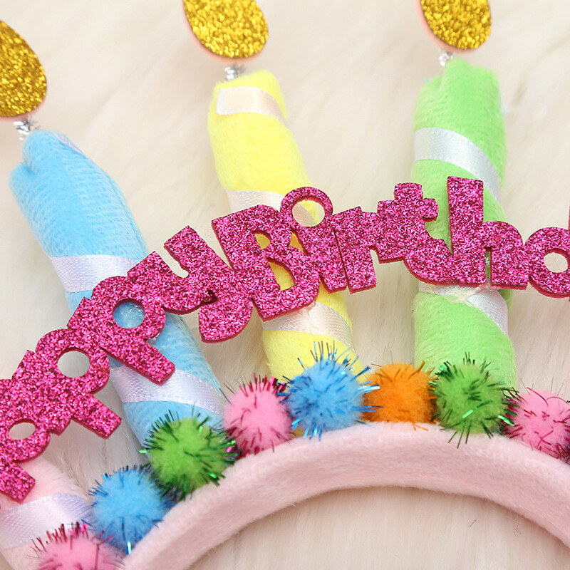 2Pack Kids Birthday Party Girls Cake Hairband Ear Hair Band Party Accessories