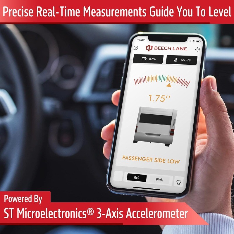 Wireless RV Leveling System, Made in the USA, User-Friendly Phone App Real-Time