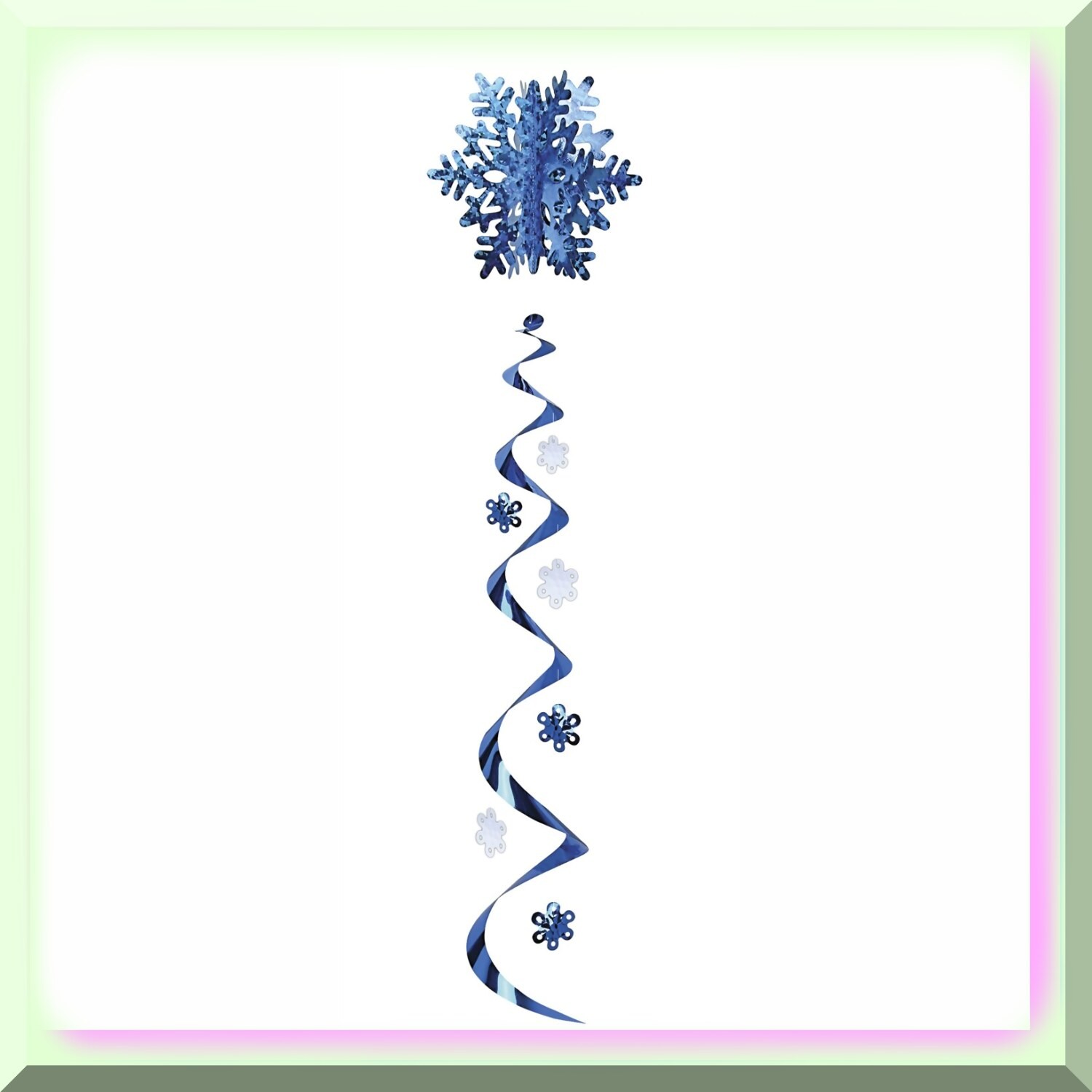 4ft Blue Snowflake Whirl Winter Decor