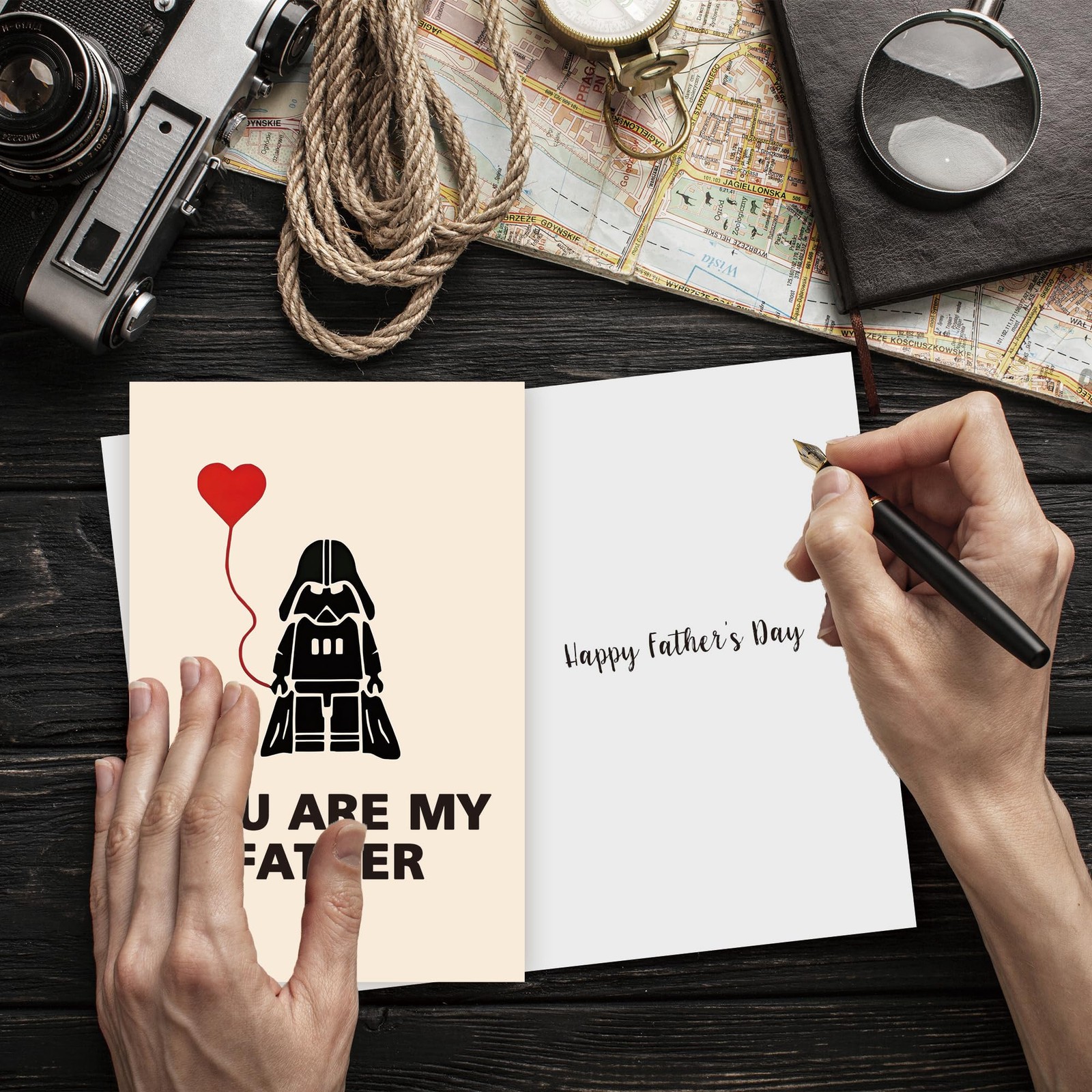 Detuca Star Wars Fathers Day Card,Funny Birthday 8 x 5.3 inches, DTK-123