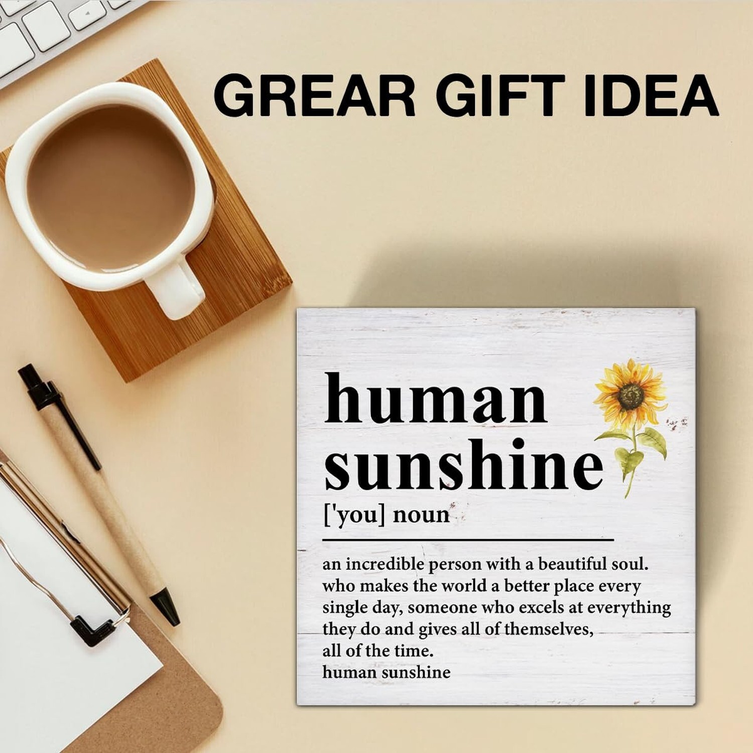 Sunshine Gifts Inspirational Thank You Gift for Teacher Coworker Nurse Mom Hu…