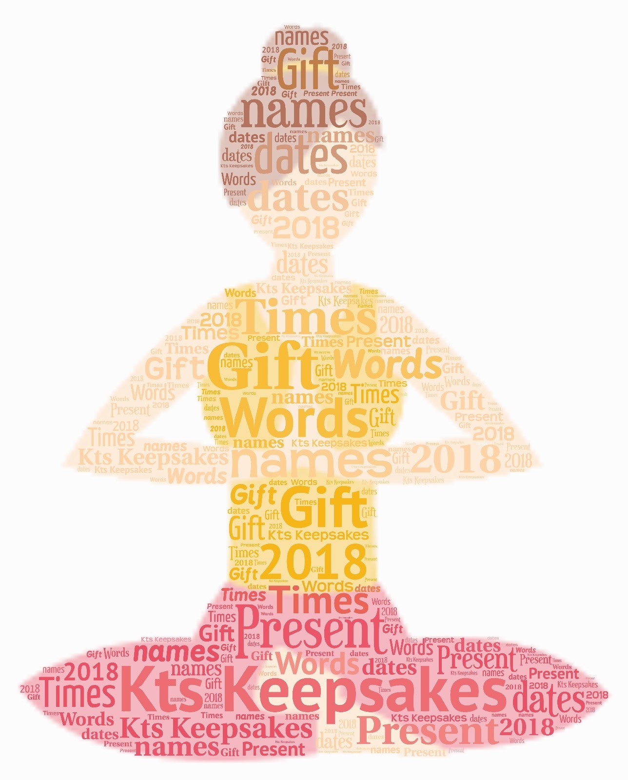 word art picture personalised gift present keepsake Yoga teacher friend motivate
