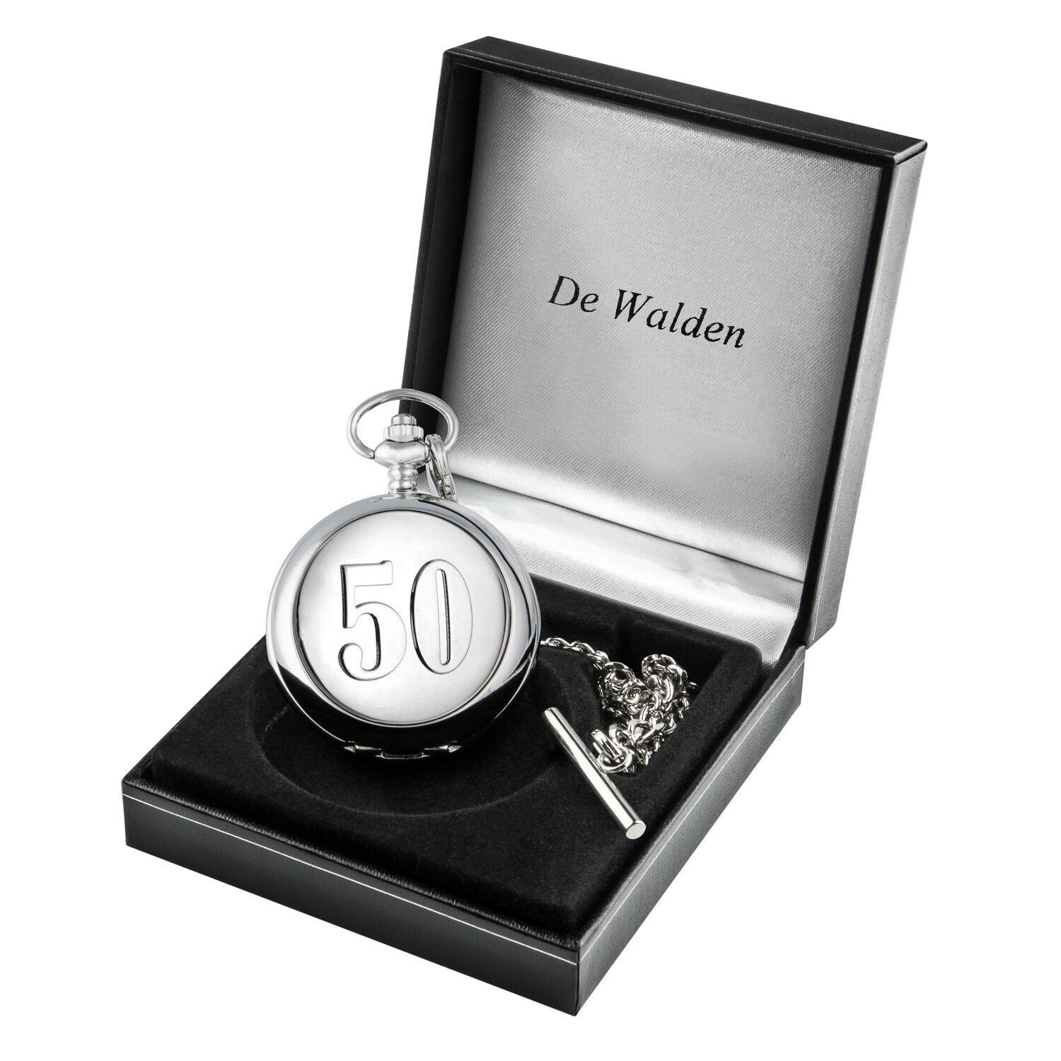 50th Birthday Engraved Mens Pocket Watch Son Brother Grandad Dad 50 Years Gifts