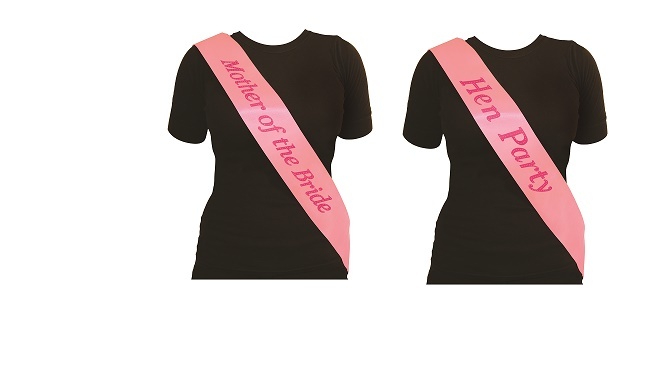 PINK ELEGANT HEN PARTY SASH SASHES GIRLS DO NIGHT OUT ACCESSORIES