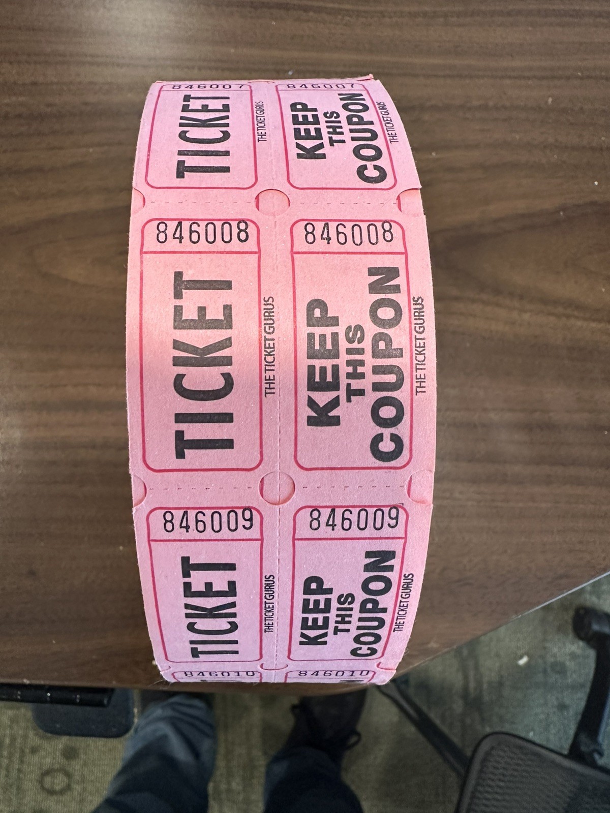 Raffle Tickets Double Stub Roll of 2000 Split the Pot 50/50 Carnival Events