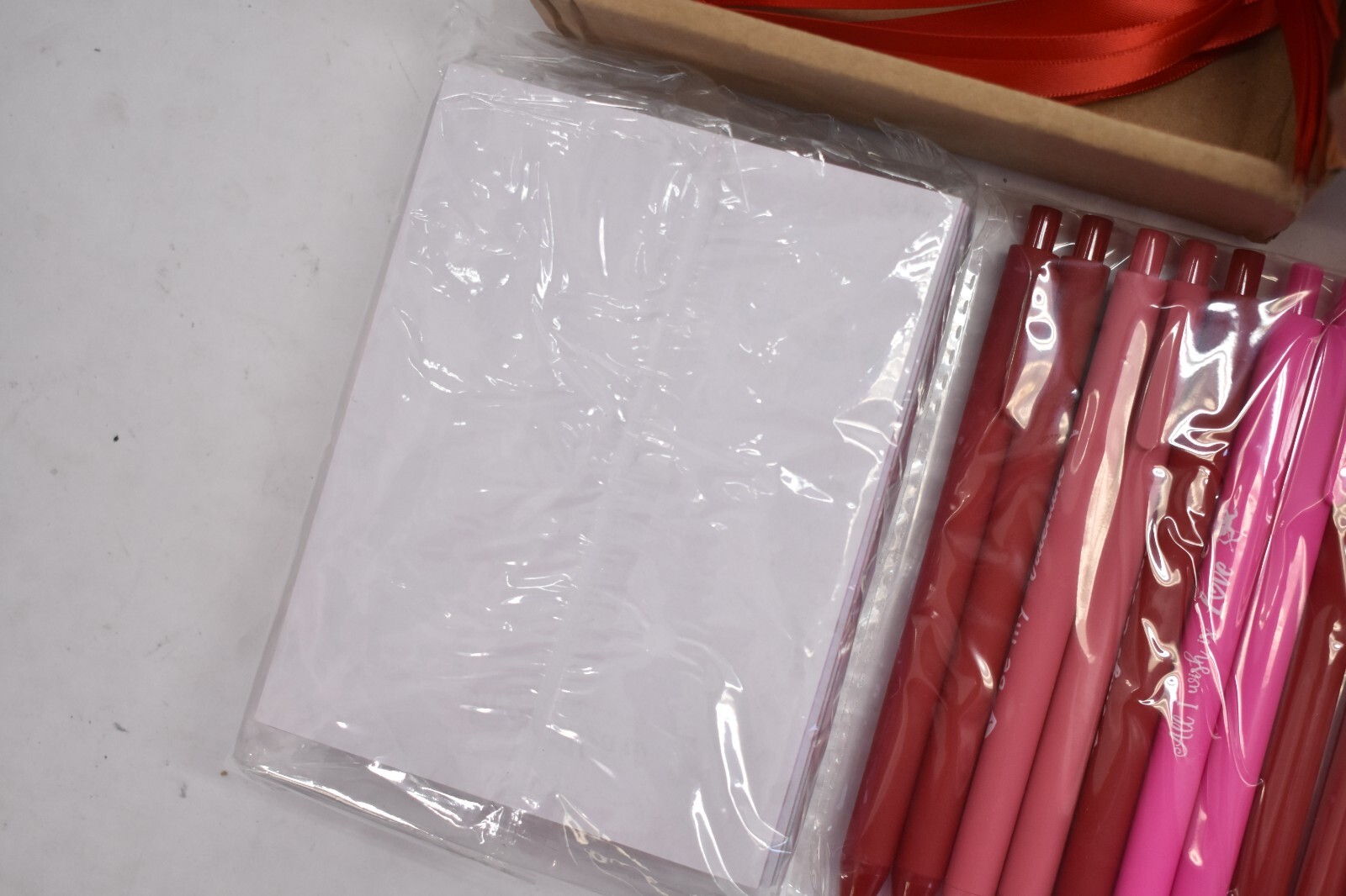 Yeaqee 12 Piece Employee Appreciation Gifts 12 Pens 12 Ribbons Notepads Love