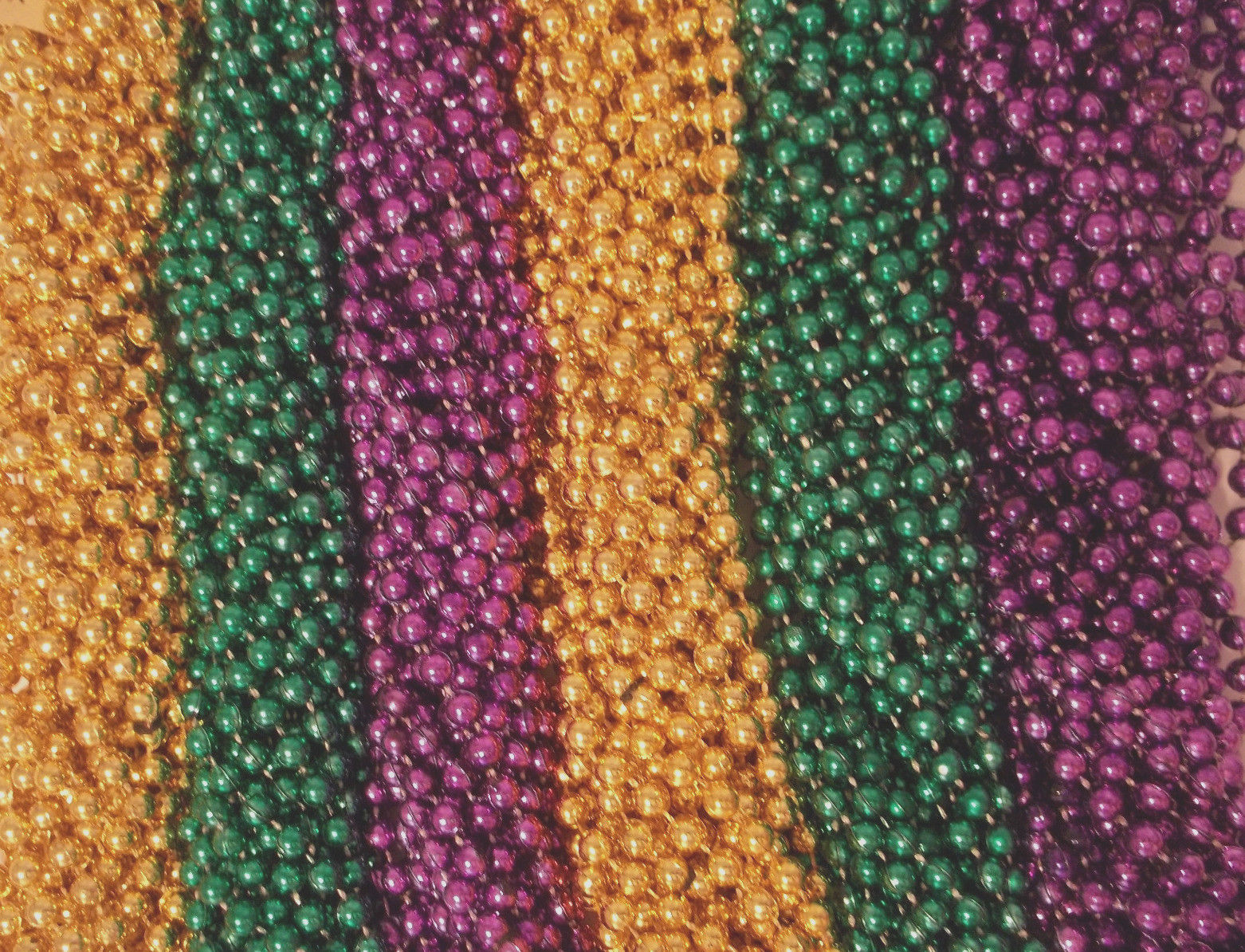 144 Purple Green Gold Mardi Gras Beads Necklaces 12 dozen Lot