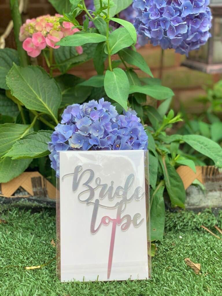 Bride To Be Acrylic Cake Topper Engagement Party Bridal Shower