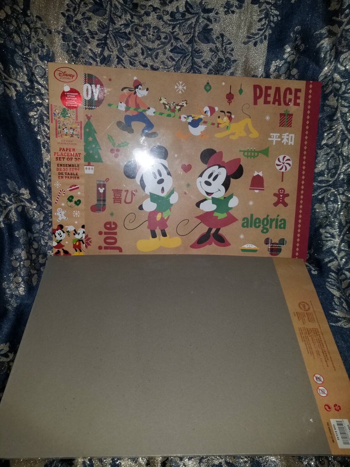 Disney Christmas Paper Placemats – Holiday Party Decor – Mickey Paper Placemats