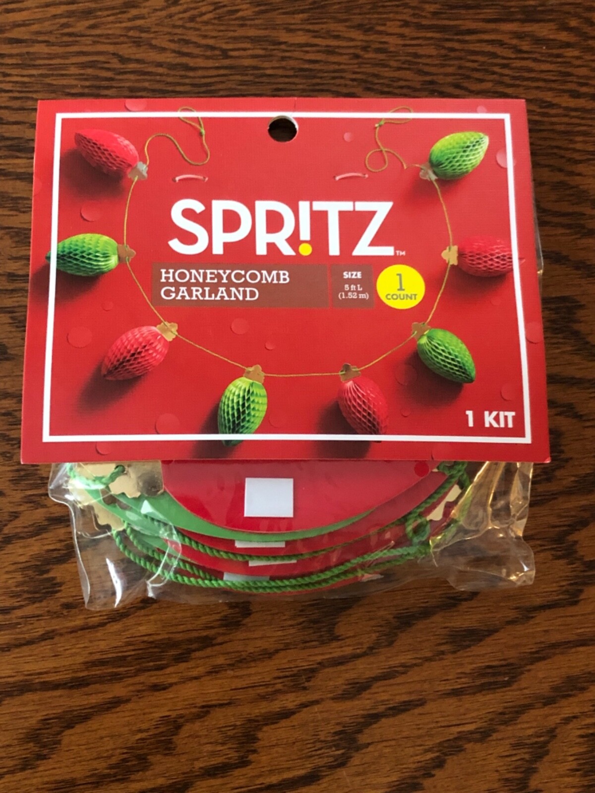 Rare Spritz Christmas Lights Honeycomb Garland 5 ft. Each Pack, 12 Avail NIP NWT