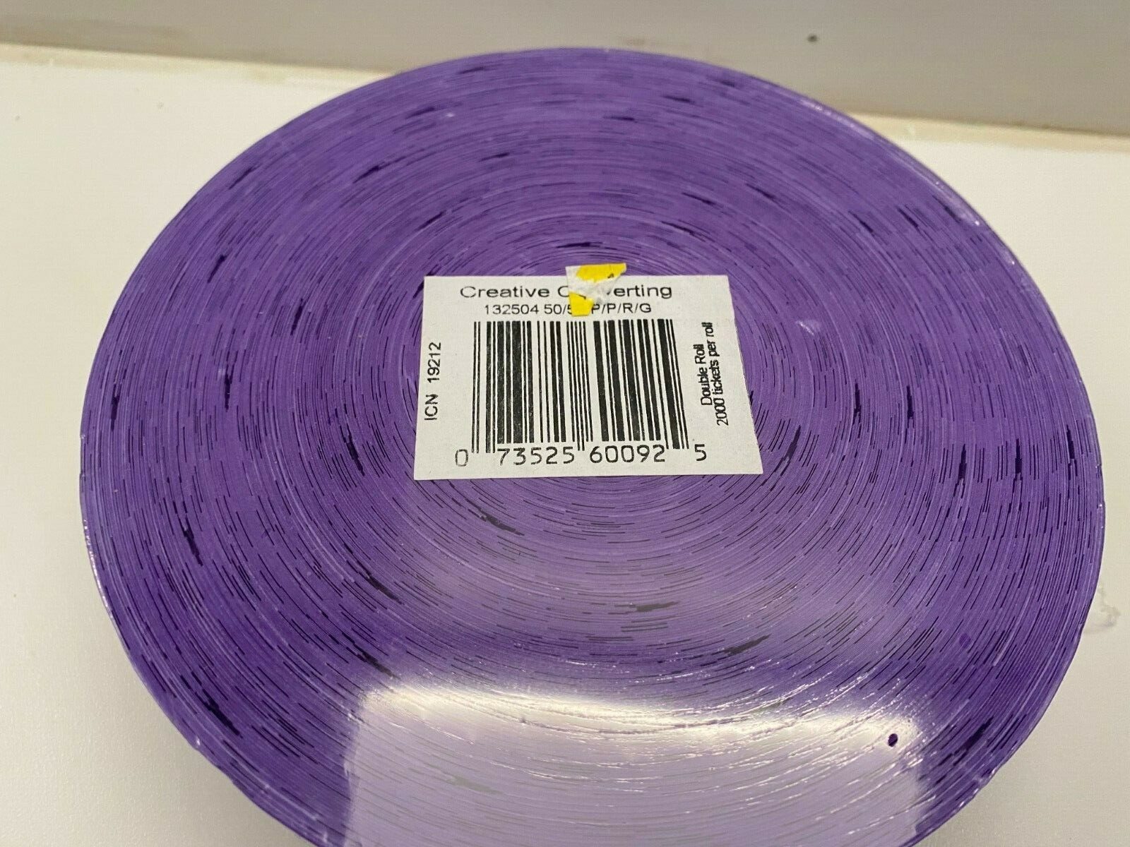 Creative Converting Purple Double Roll Raffle Tickets 2000 Tickets Per Roll