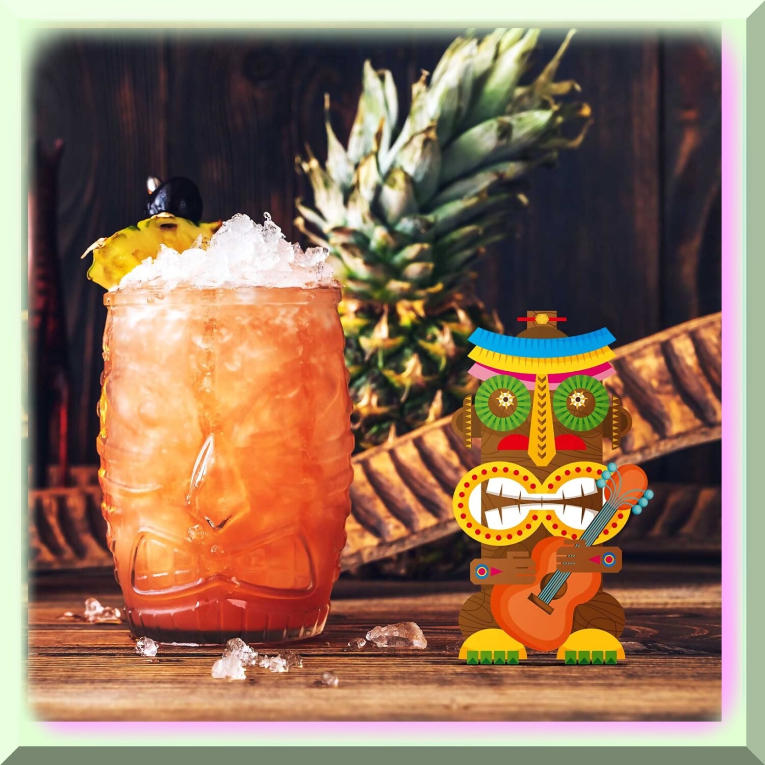 Colorful Wooden Signs for Tropical Luau Party