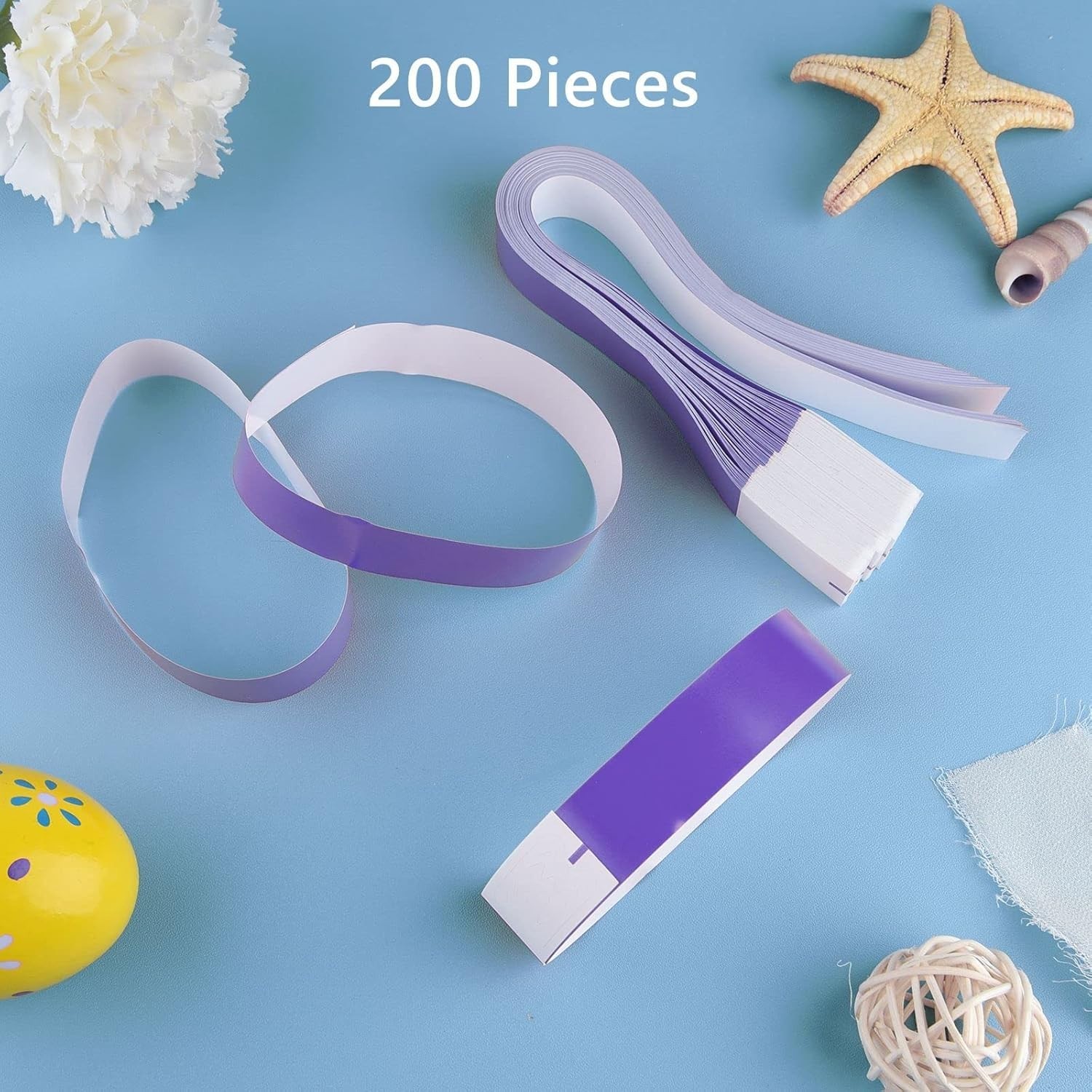 Versatile 200 Pack Purple Event Bracelets – Easy Apply Waterproof Wristbands