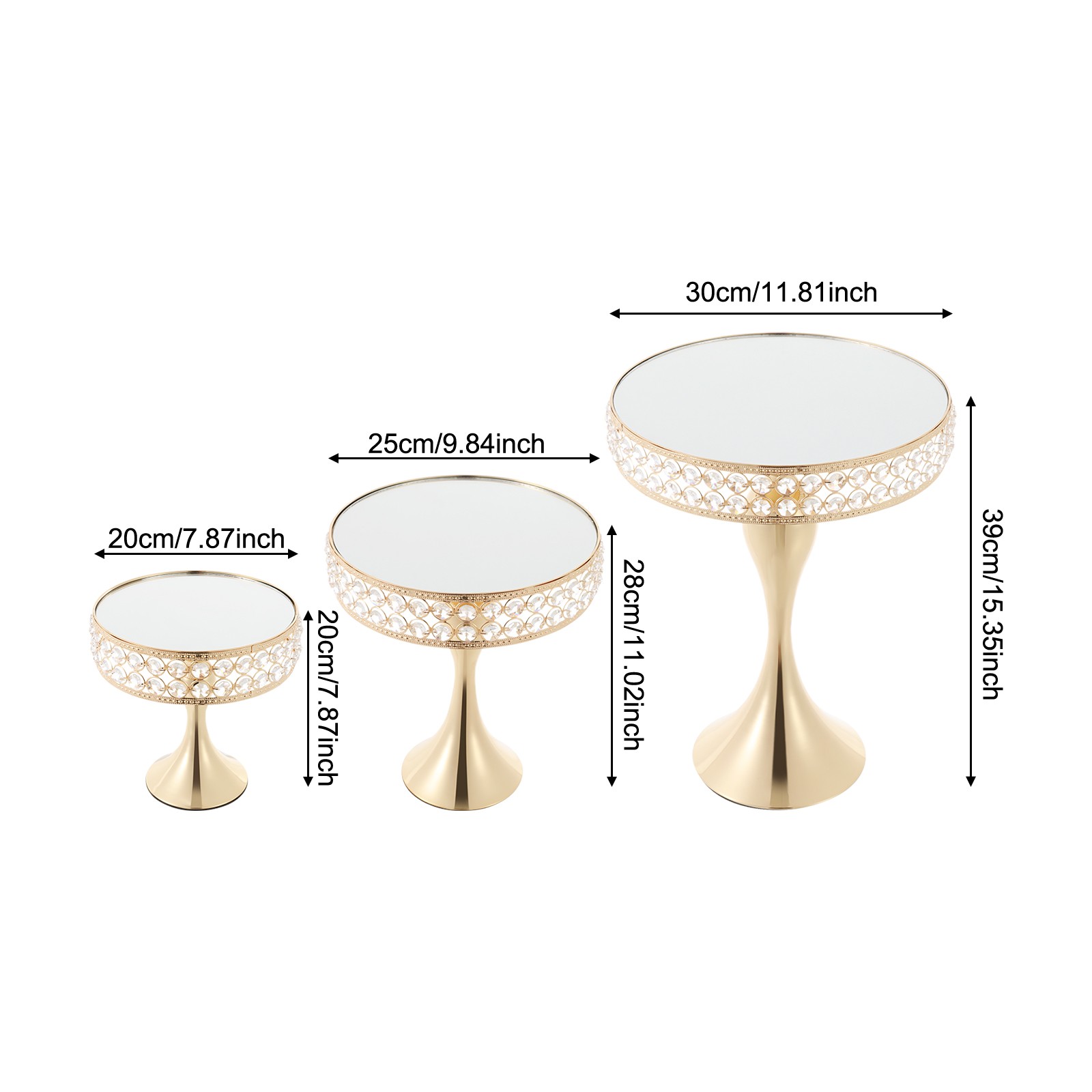 3 Pcs Cake Display Stands For Wedding/party/birthday/Baby Shower /celebration