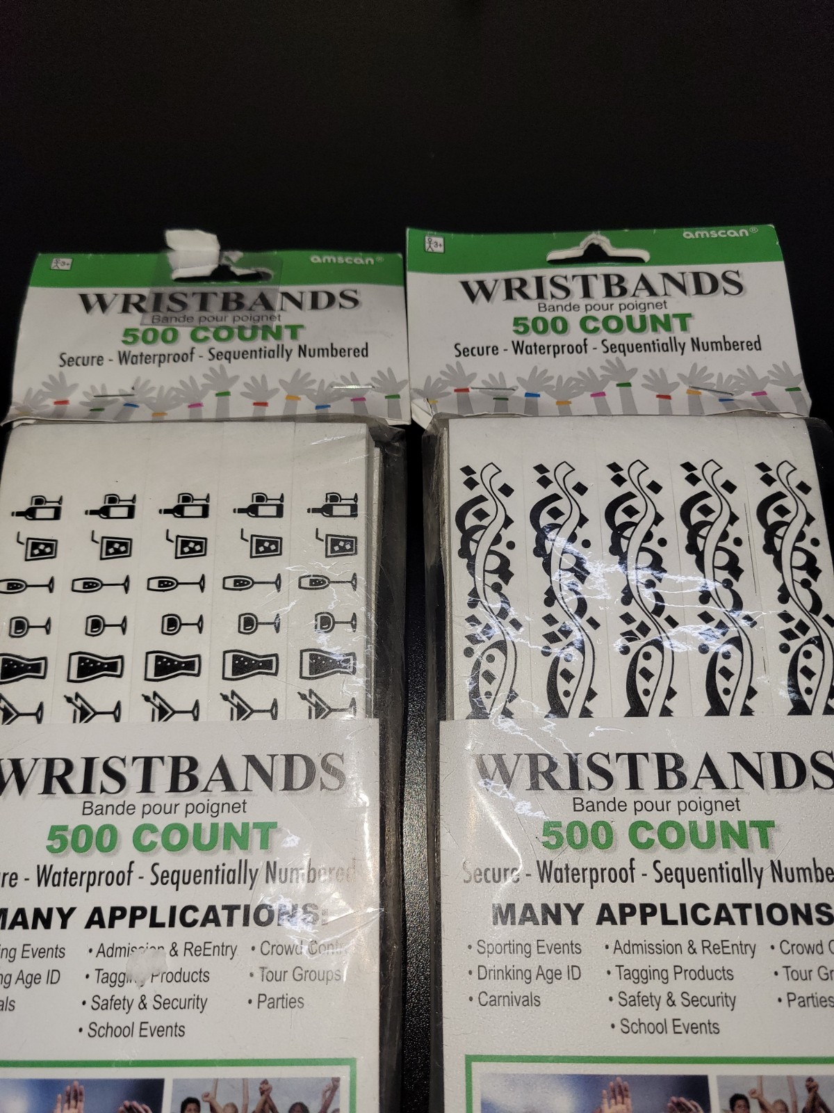 Amscan Wristbands Numbered Water Resistant 500 Count Party And Drinking Age Veri