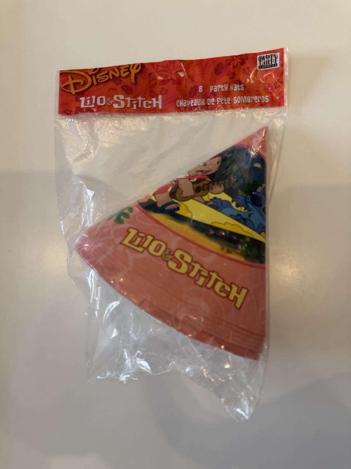 Y2K Original Lilo And Stitch birthday Party Hats New! 2 Packs (16 Total)