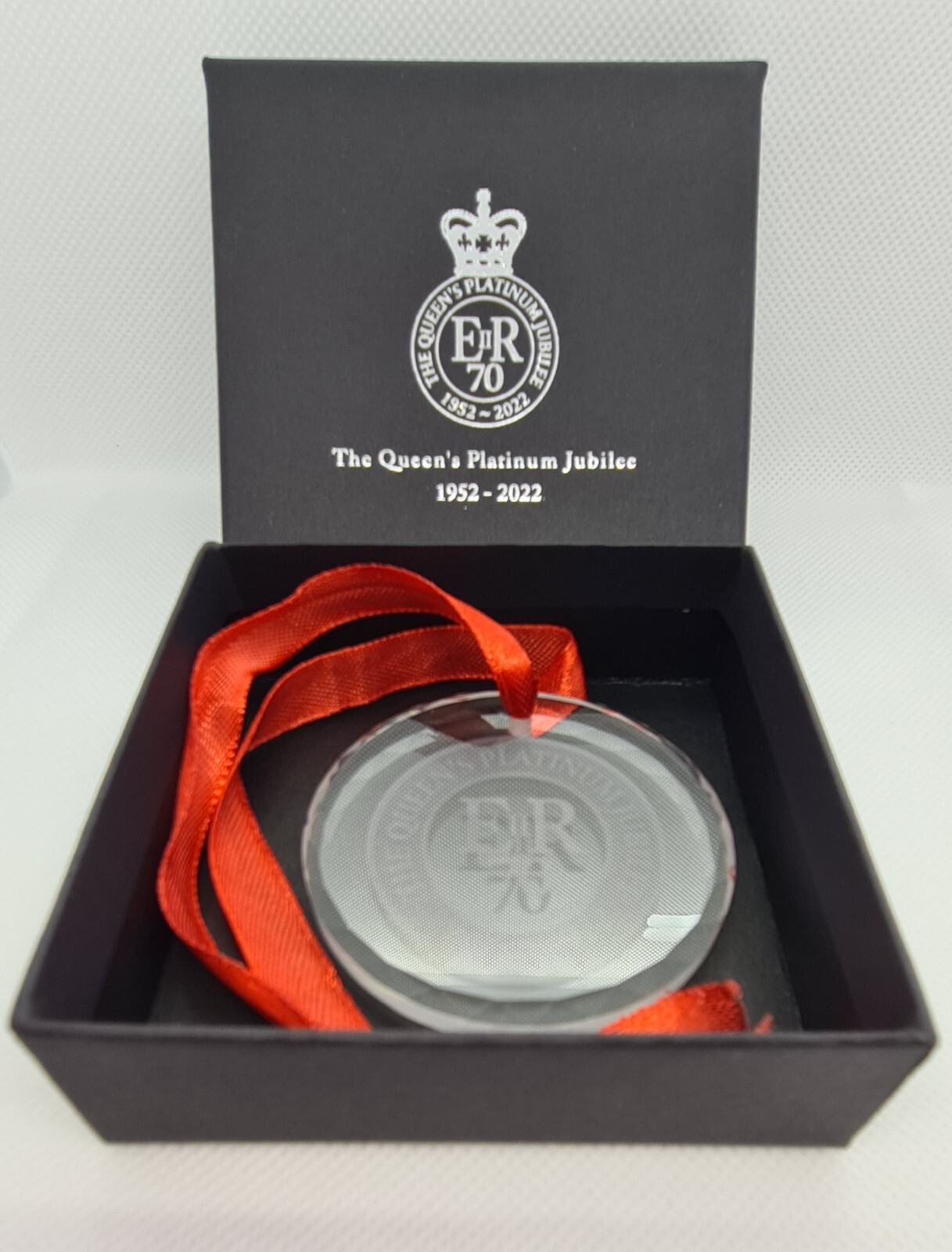 Queen Elizabeth II Platinum Jubilee Crystal Christmas Tree Ornament