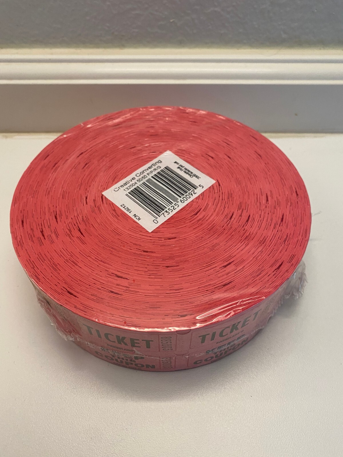 Creative Converting Pink Double Roll Raffle Tickets 2000 Tickets Per Roll