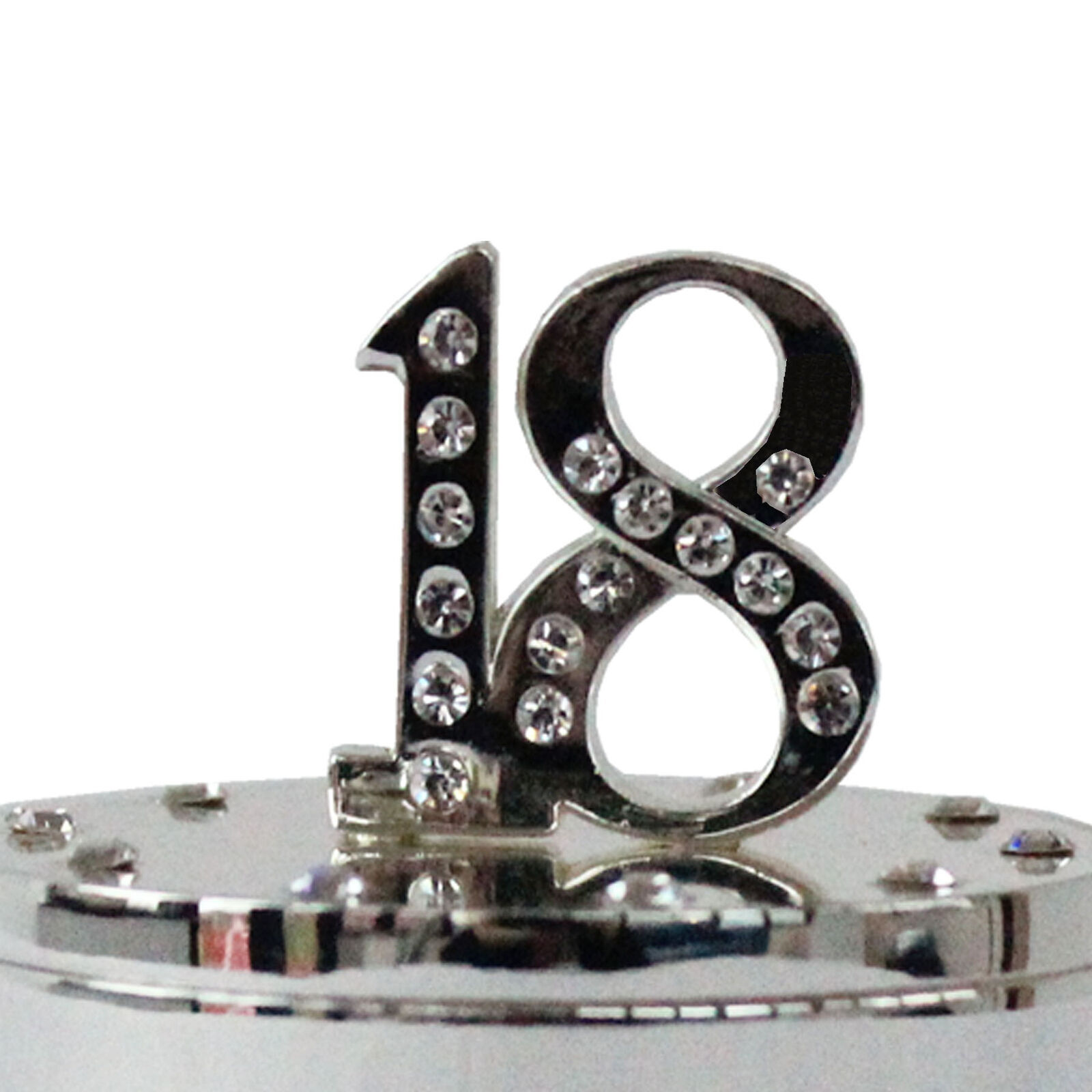 Milestones Silver & Diamante Trinket Box with Number Top – 18th Birthday