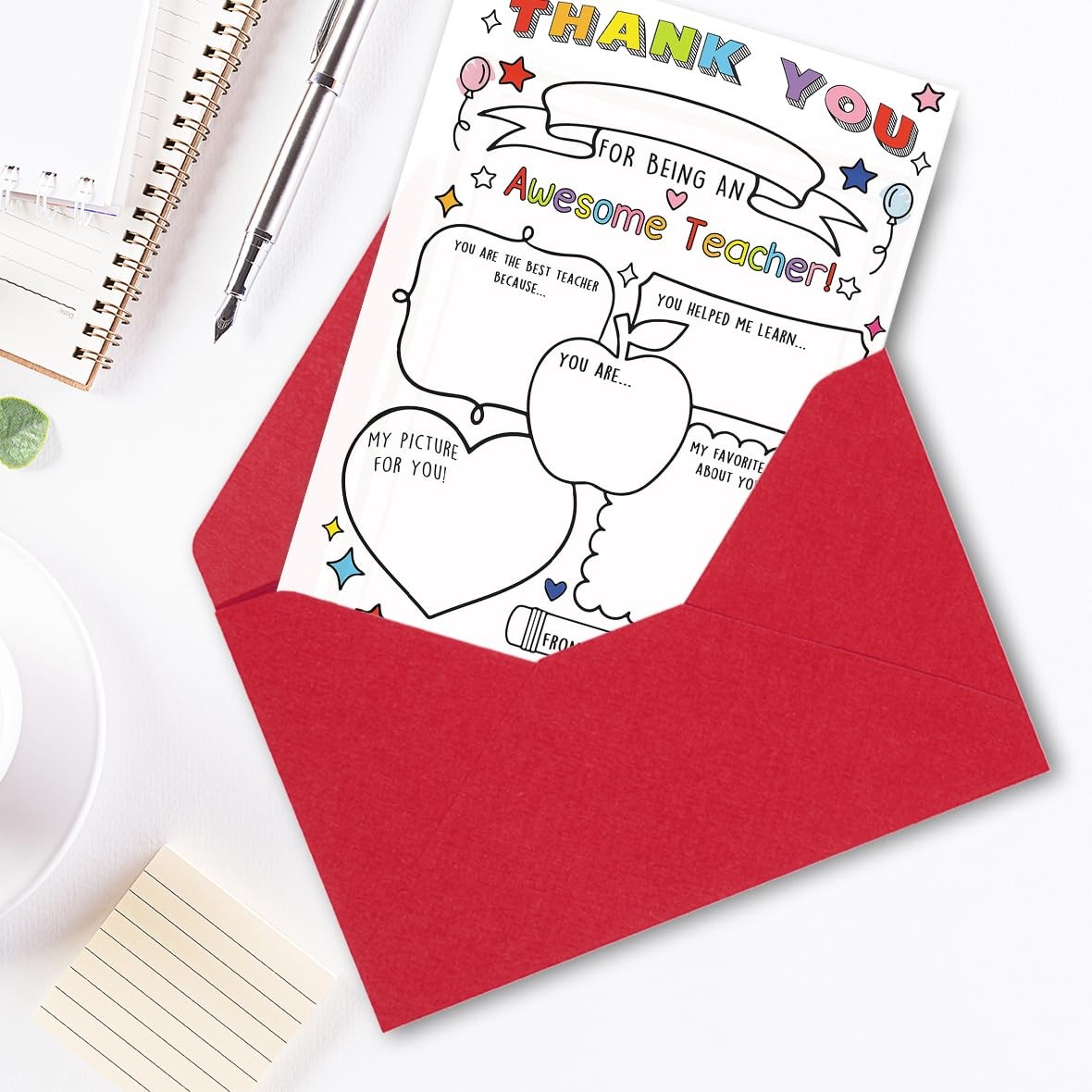 Hongshan Thank You Card for 20.5cm x 13.5cm / 8″ x 5.3″ (folded), hs-169